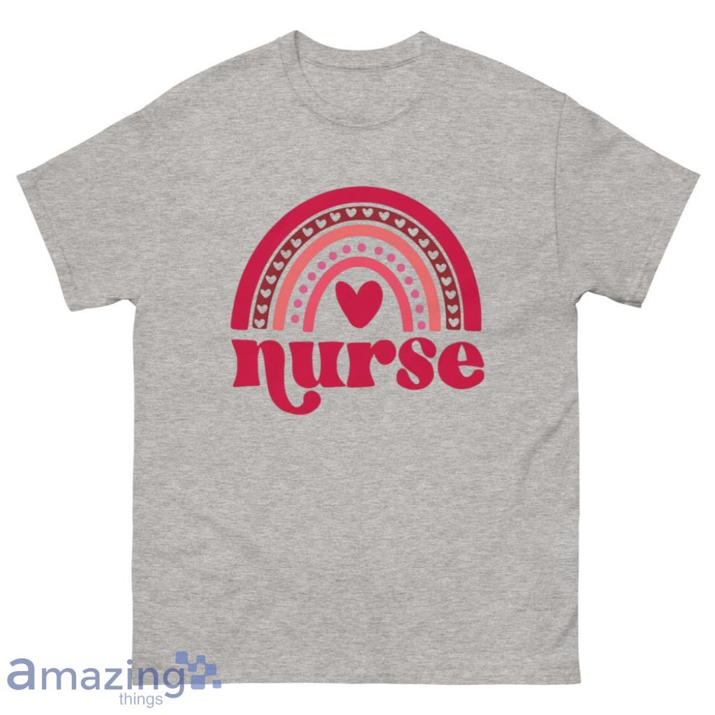 Nurse Valentine Rainbow Valentine Day's Coupe Shirt - 500 Men’s Classic Tee Gildan