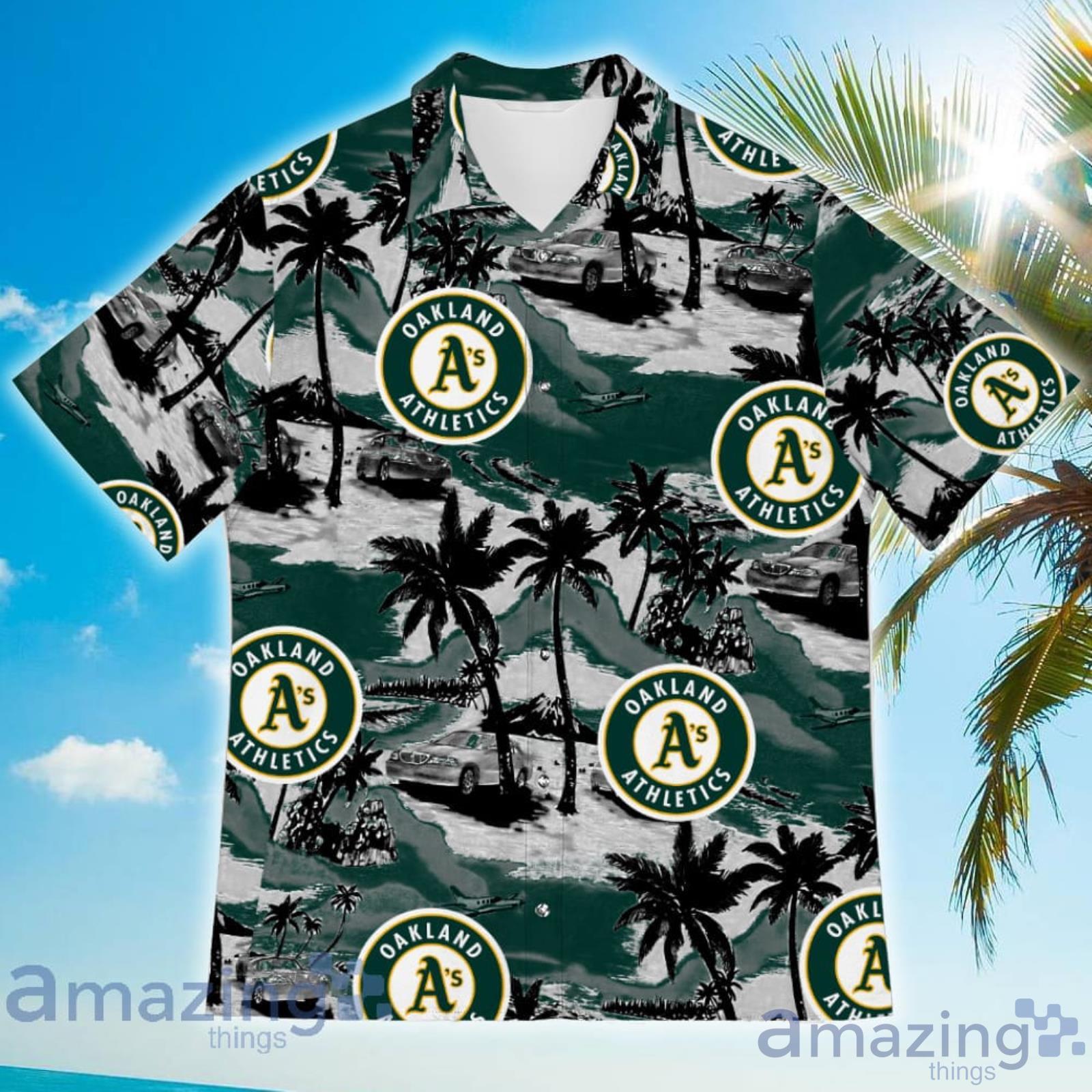 Oakland Athletics Tropical Pattern Hawaiian Shirt And Shorts