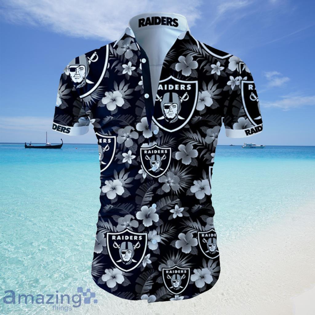 NFL Las Vegas Raiders Tropical Flower Hawaiian Shirt For Fans