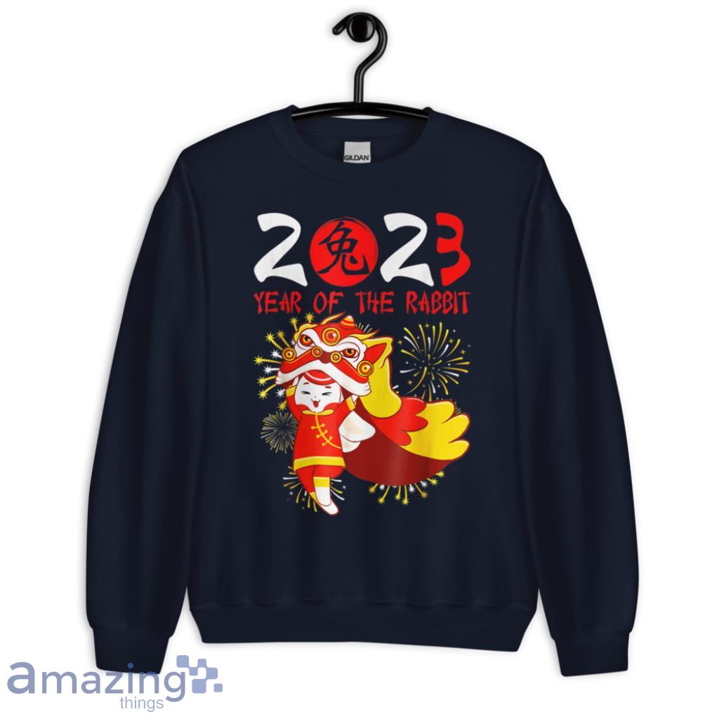 Of The Rabbit Happy Chinese New Year 2023 T Shirt image Of The Rabbit Happy Chinese New Year 2023 T-Shirt - Unisex Crewneck Sweatshirt-1
