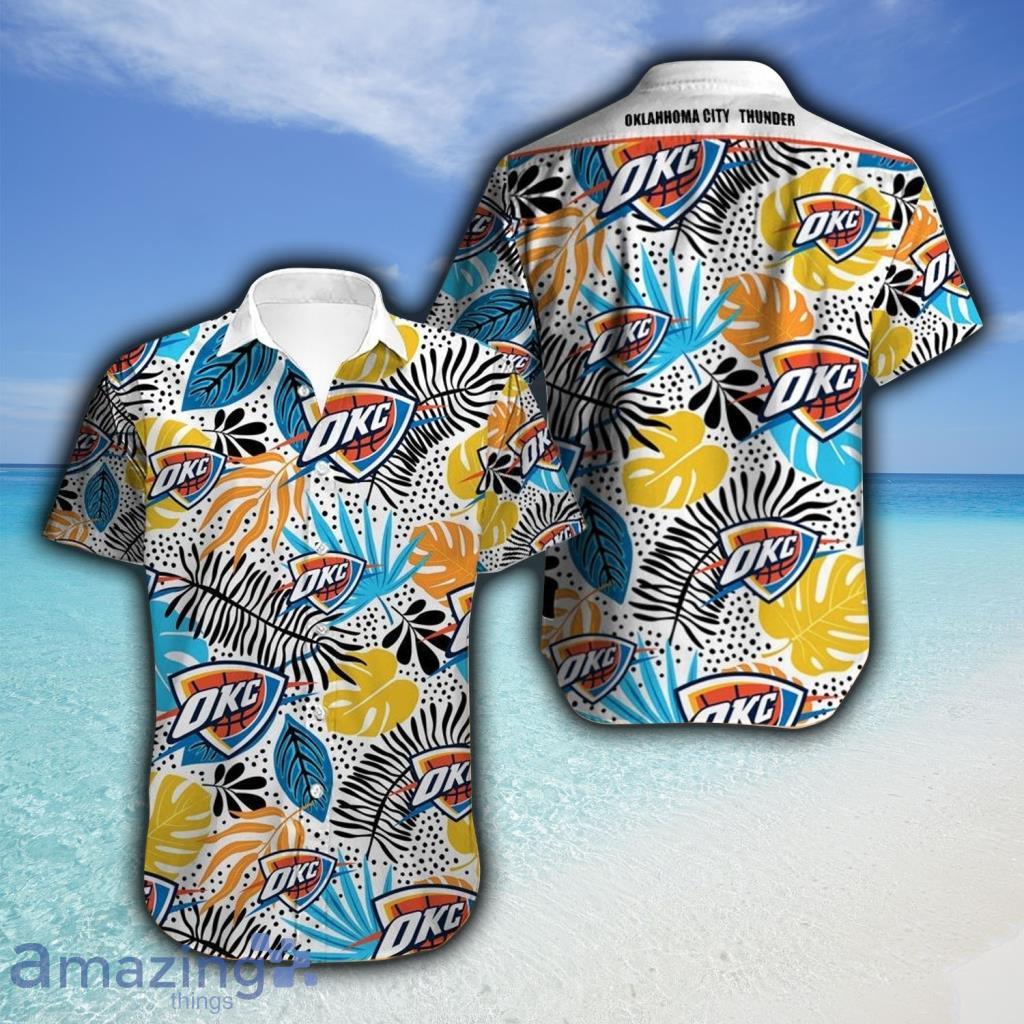 Oklahoma City Thunder Hawaiian Shirt Flower For Fans - Oklahoma City Thunder Hawaiian Shirt Flower For Fans
