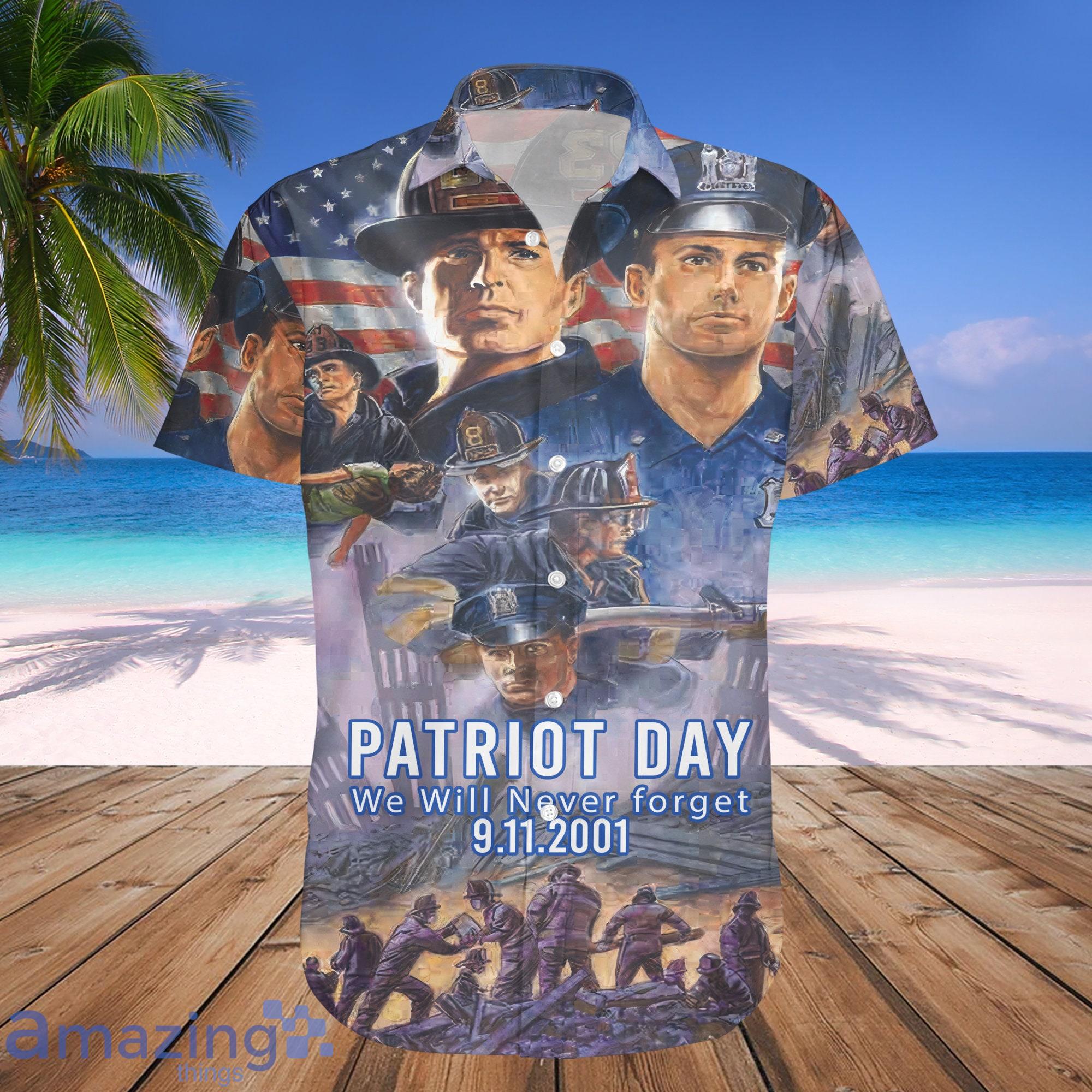 Patriot Day 911 We Will Never Forget Short Sleeves Hawaiian Shirt Product Photo 1
