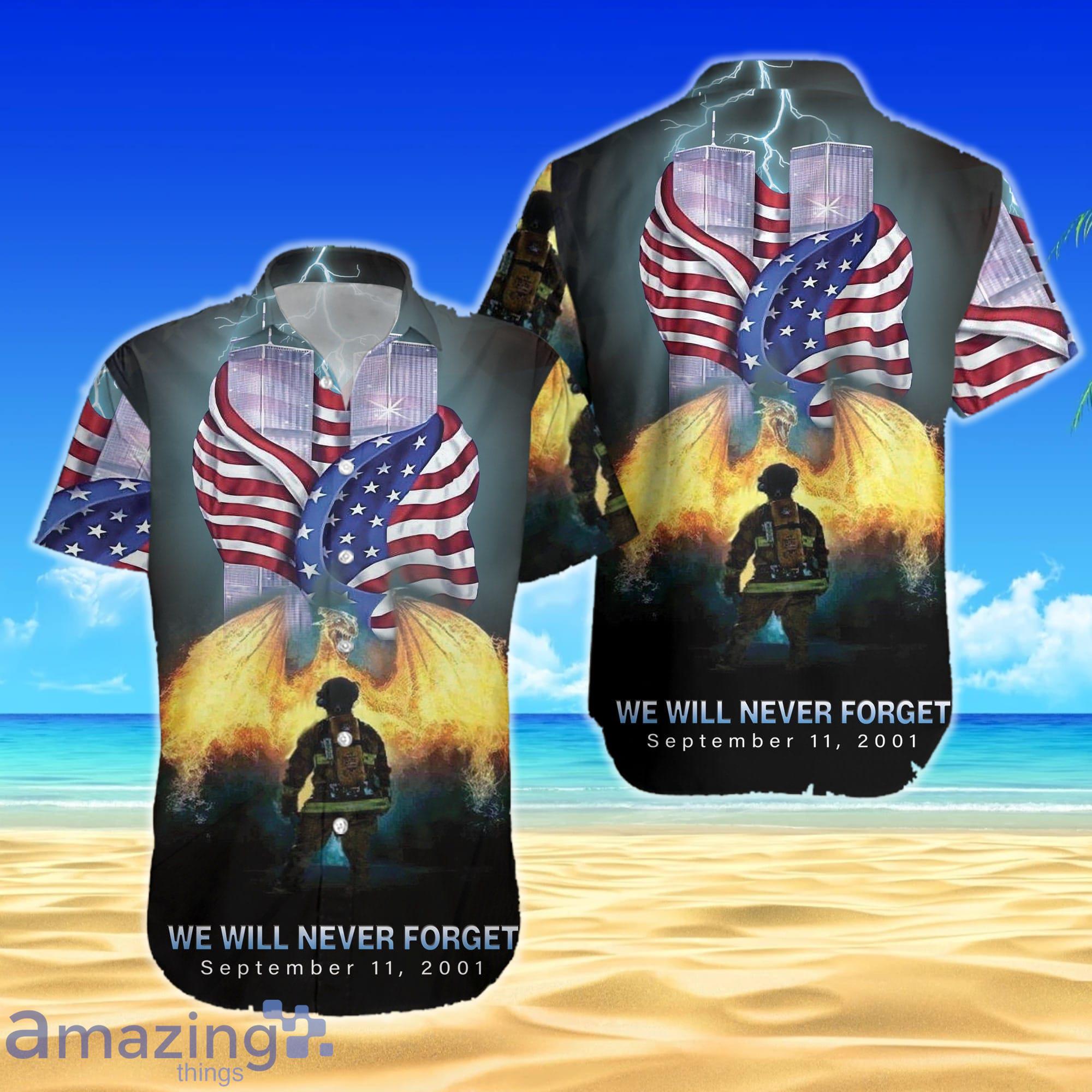 Patriot Day Never Forget September 11 2022 Short Sleeves Hawaiian Shirt Product Photo 1
