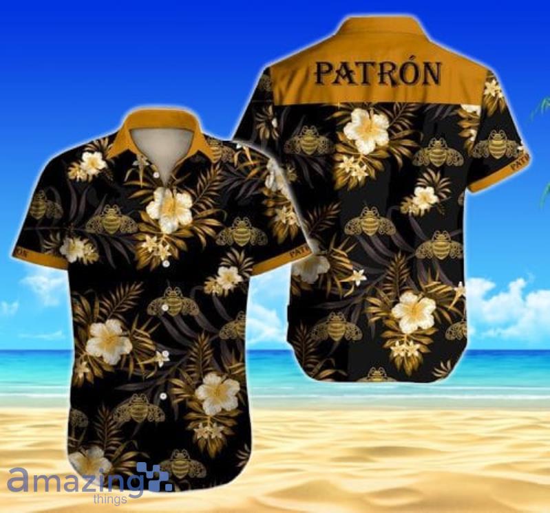 Patron Flowers And Leaves Tropical Short Sleeves Hawaiian Shirt Product Photo 1