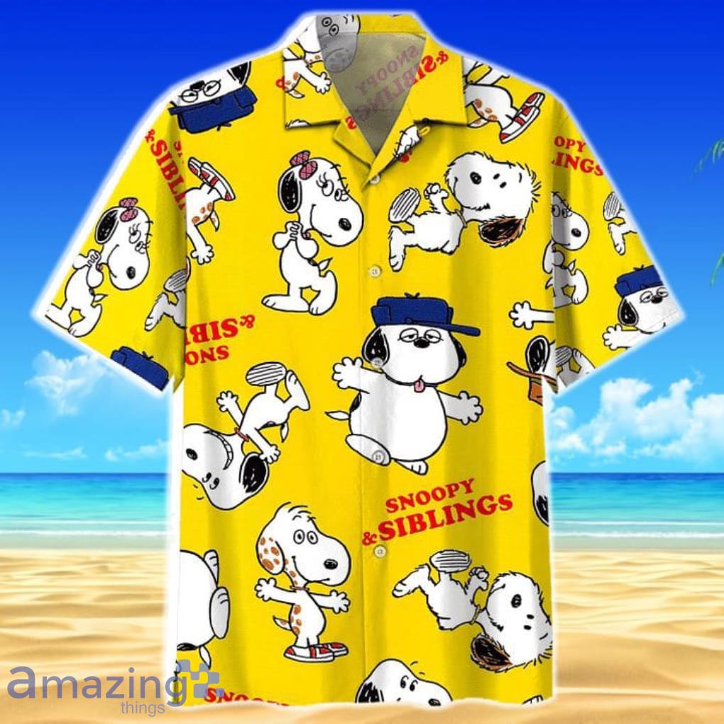 Peanuts Snoopy Siblings Print Short Sleeves Hawaiian Shirt Product Photo 1