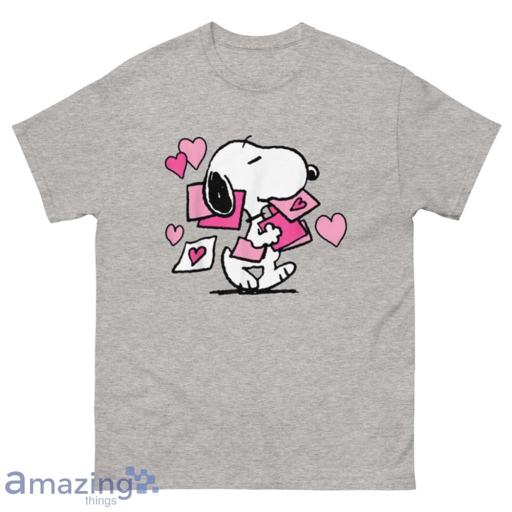 Peanuts Valentines Letter Snoopy T-Shirt - 500 Men’s Classic Tee Gildan