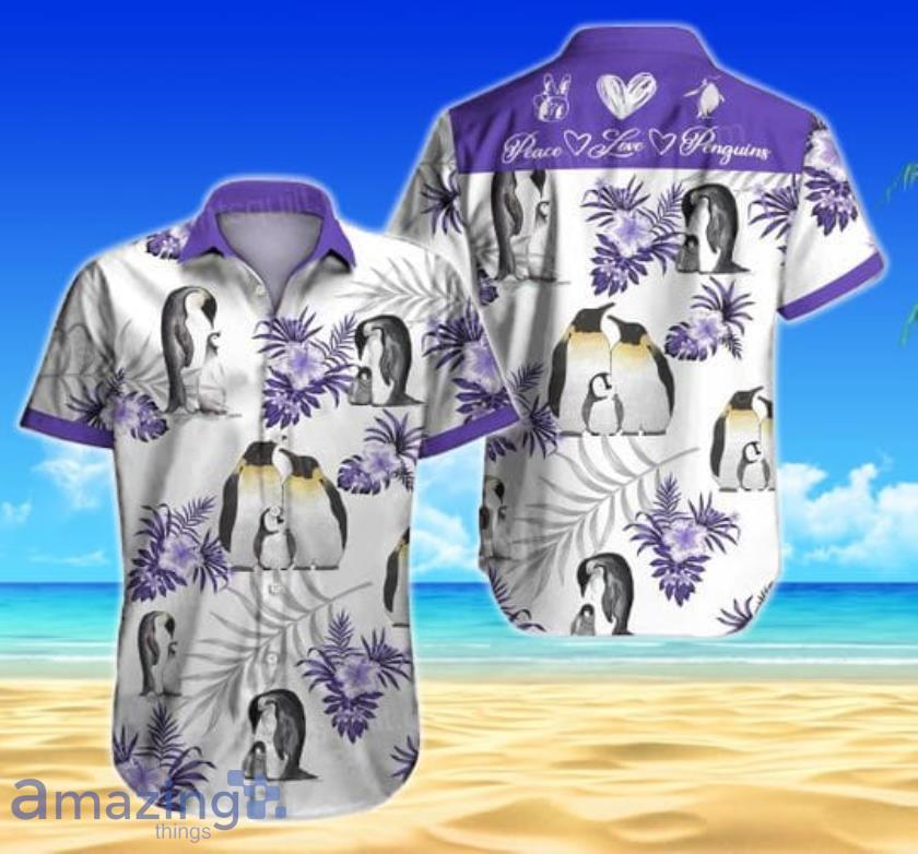 Penguins Lovers Tropical Pattern Short Sleeves Hawaiian Shirt Product Photo 1