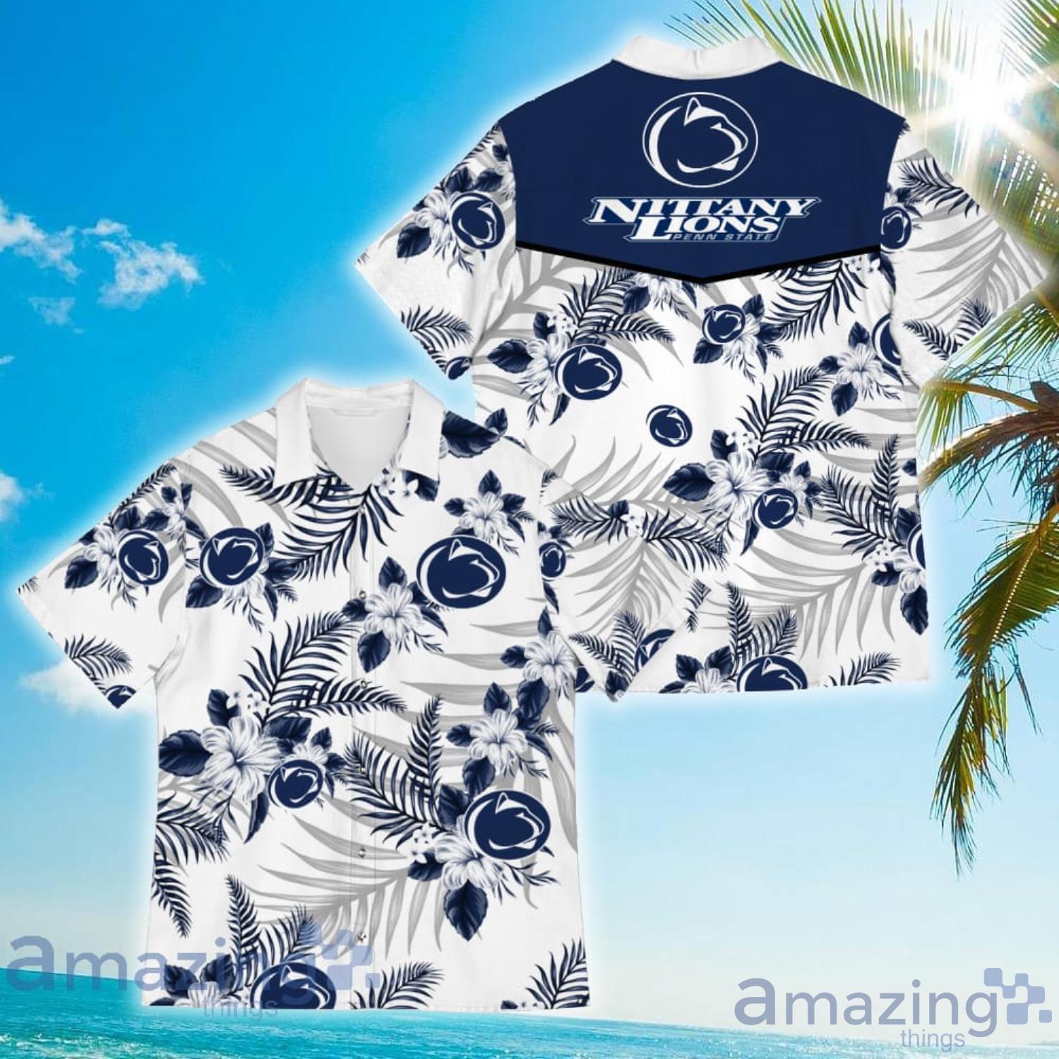 Penn State Nittany Lions Sports American Tropical Flower Patterns Hawaiian Shirt Product Photo 1