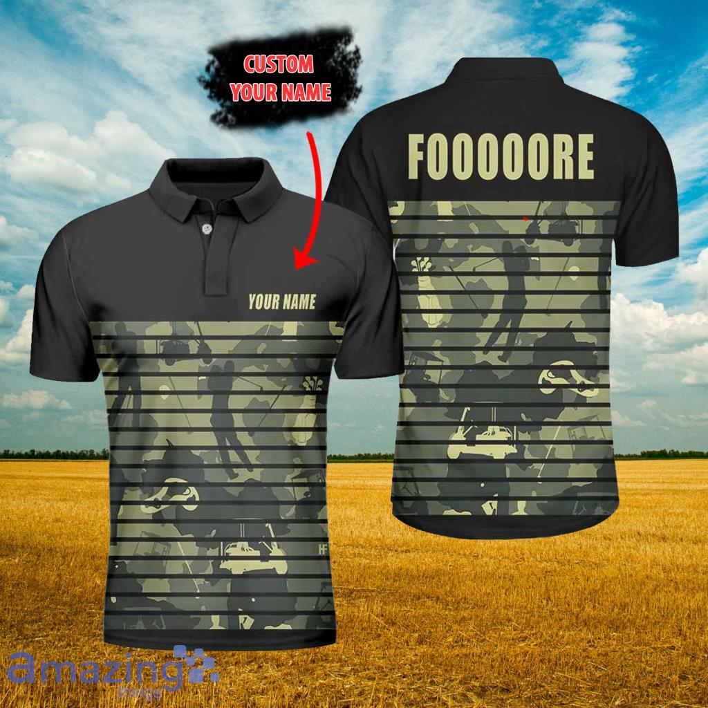 Personalized Golfing Camouflaged Fore Custom Polo Shirt - Personalized Golfing Camouflaged Fore Custom Polo Shirt