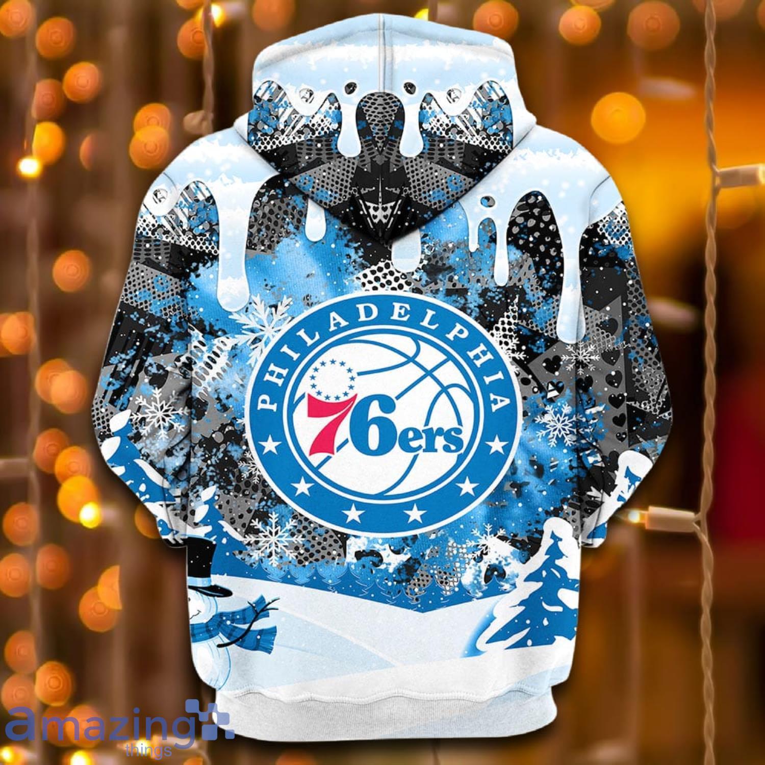 Philadelphia 76ers Snoopy Dabbing Graphic 3D Christmas Hoodie, The
