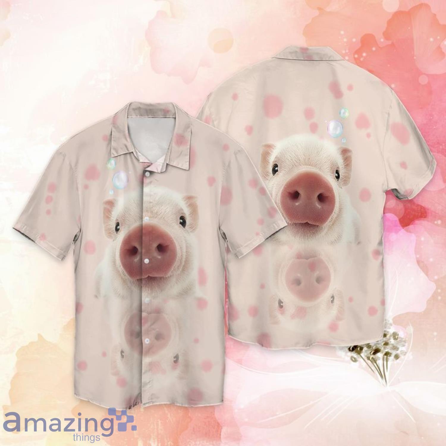 Pig Lovely All Over Print Short Sleeves Hawaiian Shirt Product Photo 1