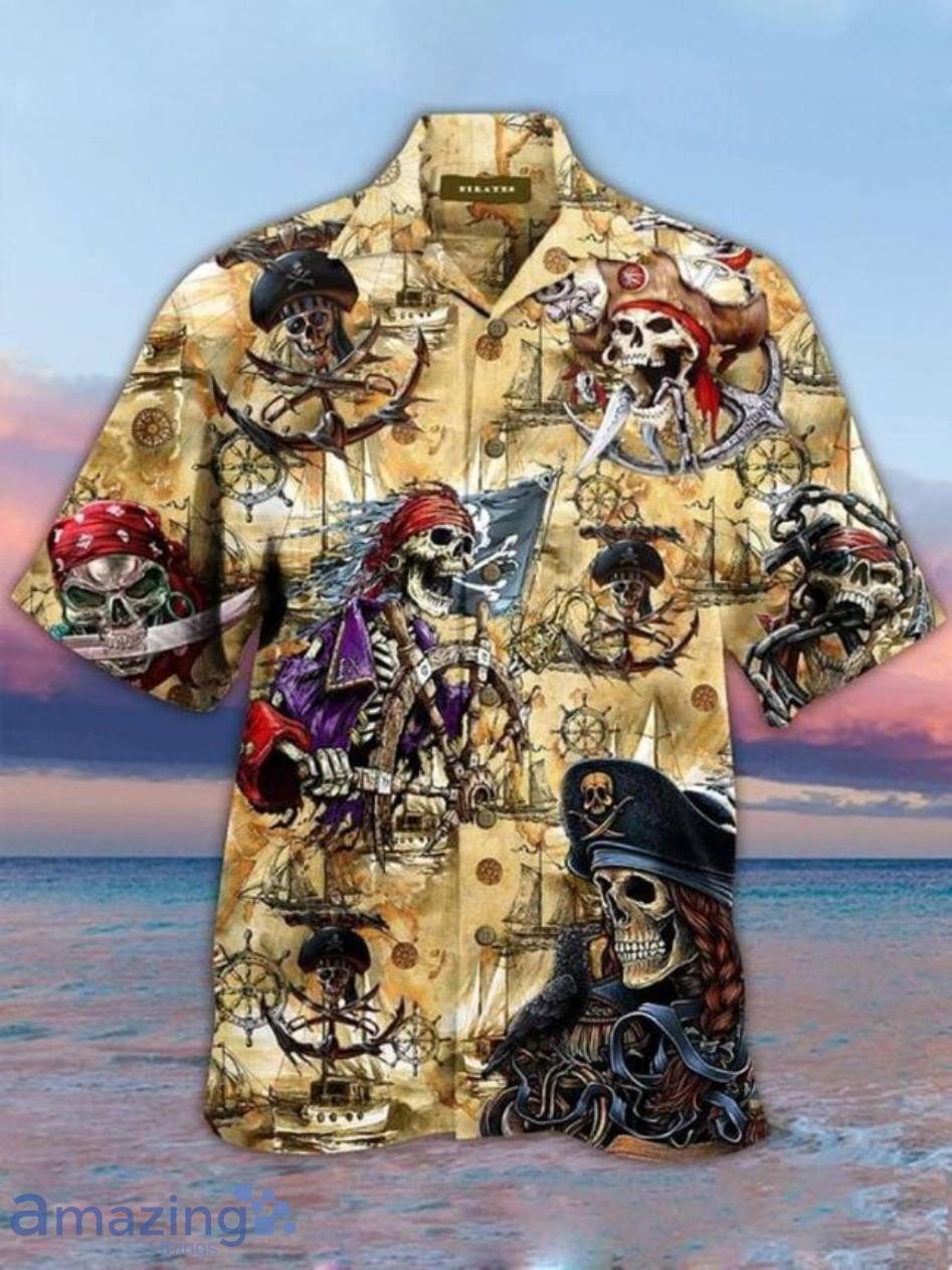 Pirates All Over Print Short Sleeves Hawaiian Shirt Product Photo 1