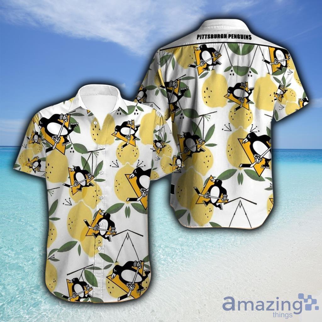 Pittsburgh Penguins Hawaiian Shirt Tropical Flowers For Fans - Pittsburgh Penguins Hawaiian Shirt Tropical Flowers For Fans