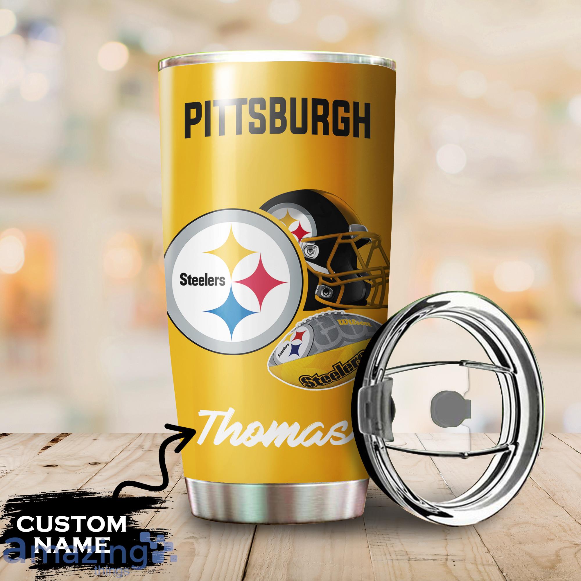Pittsburgh Steelers Custom Name Tumbler For Fans image Pittsburgh Steelers Custom Name Tumbler For Fans Product Photo 3