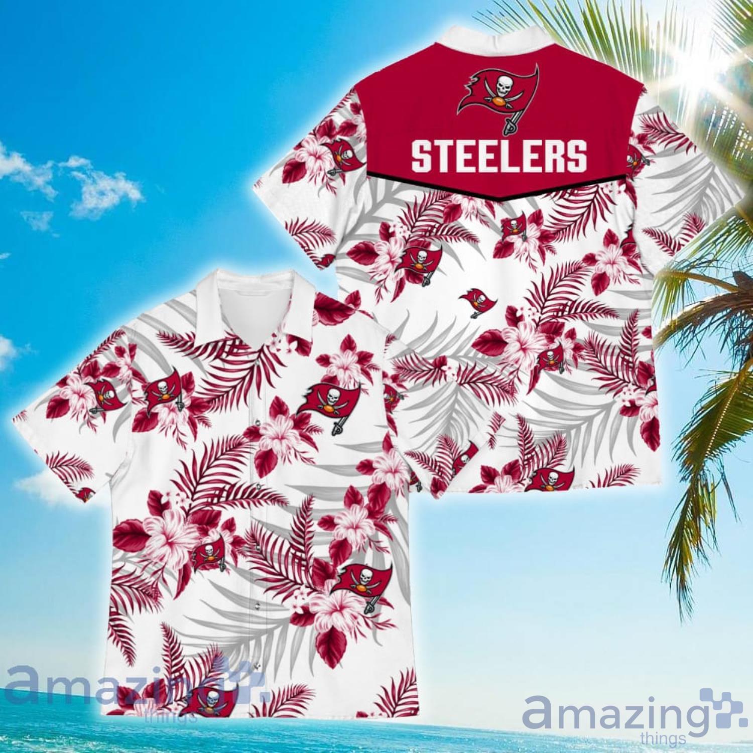 Pittsburgh Steelers Sports American Tropical Flower Patterns Hawaiian Shirt Product Photo 1