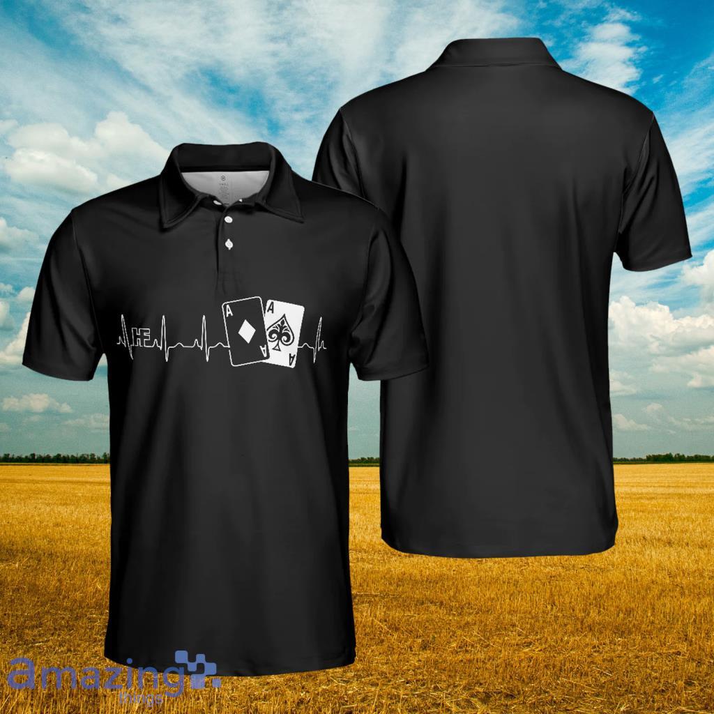 Poker Heartbeat Short Sleeve Polo Shirt - Poker Heartbeat Short Sleeve Polo Shirt