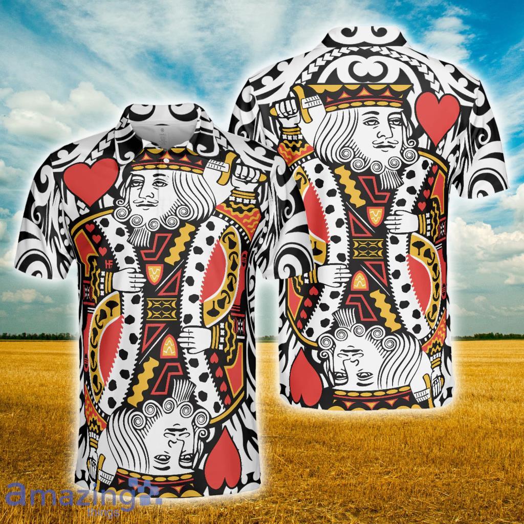 Poker King Of Heart  Polo Shirt - Poker King Of Heart  Polo Shirt