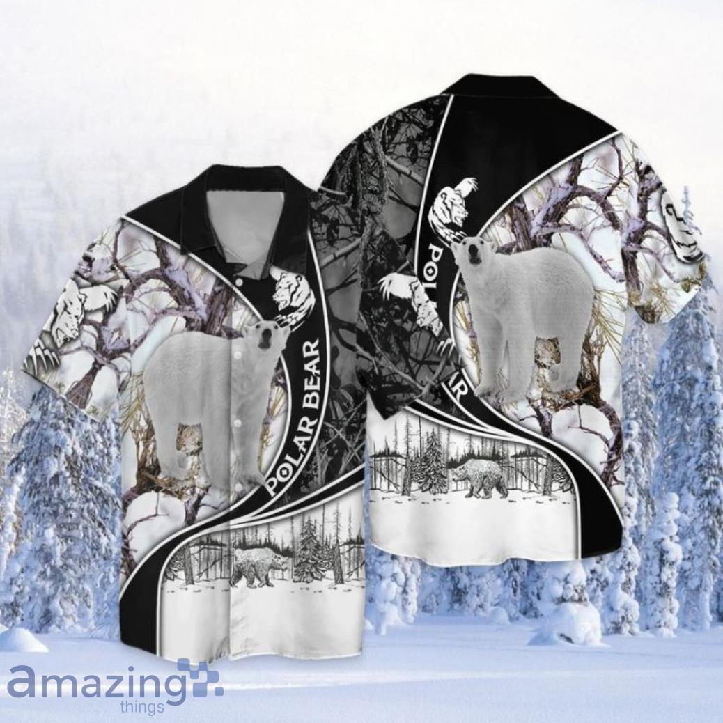 Polar Bear All Over Print Short Sleeves Hawaiian Shirt Product Photo 1
