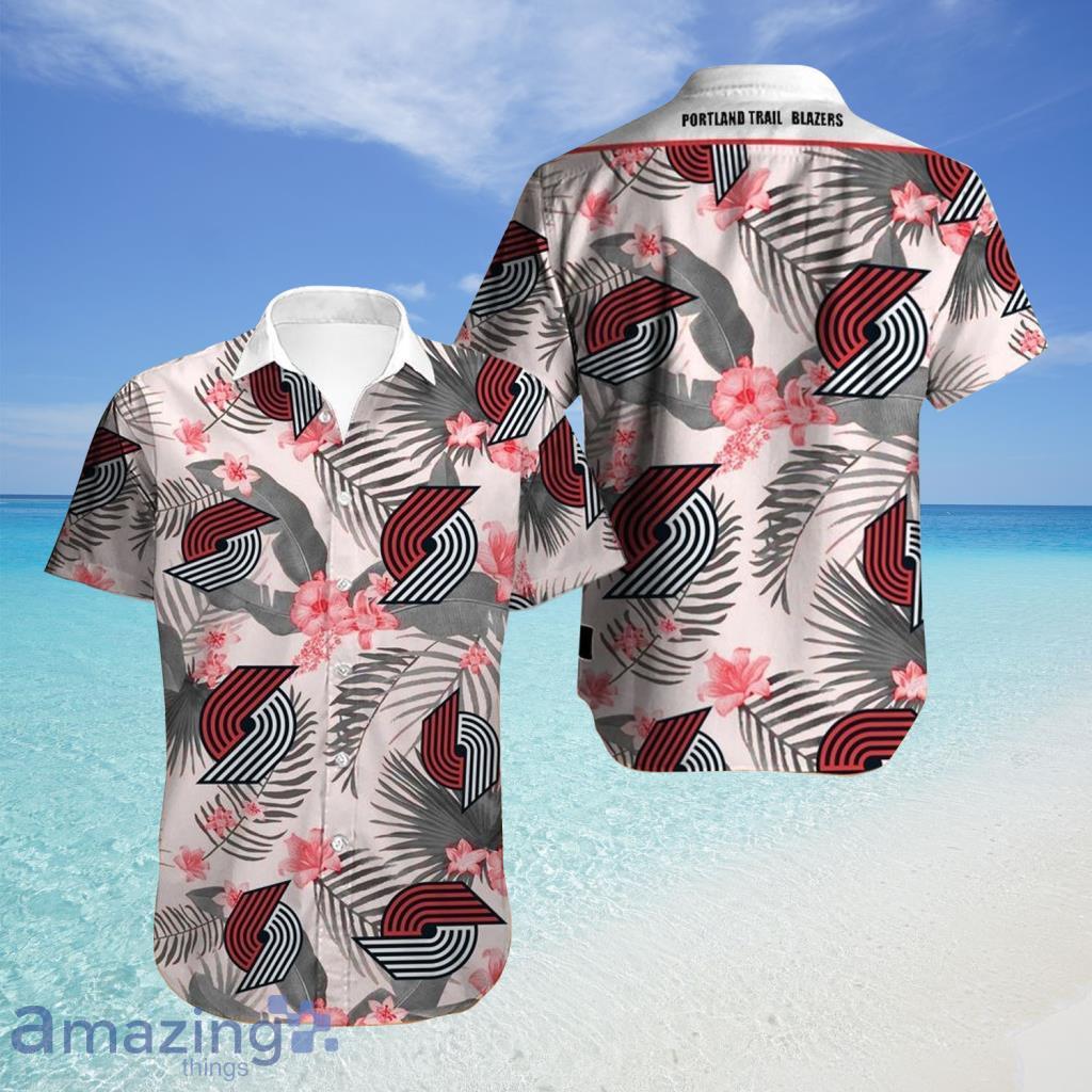 Portland Trail Blazers Hawaiian Shirt Flower For Fans - Portland Trail Blazers Hawaiian Shirt Flower For Fans