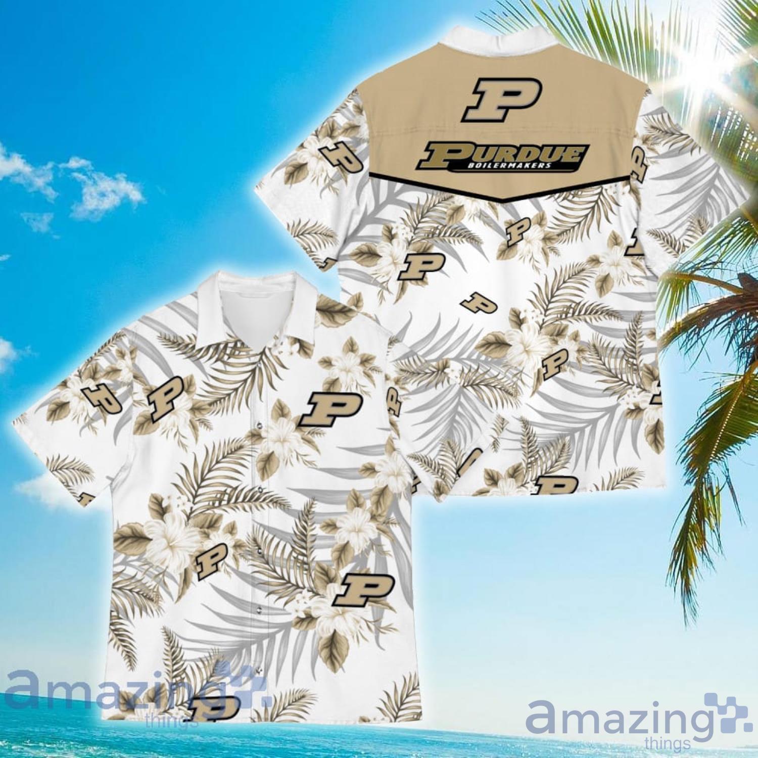 Purdue Boilermakers Sports American Tropical Flower Patterns Hawaiian Shirt Product Photo 1