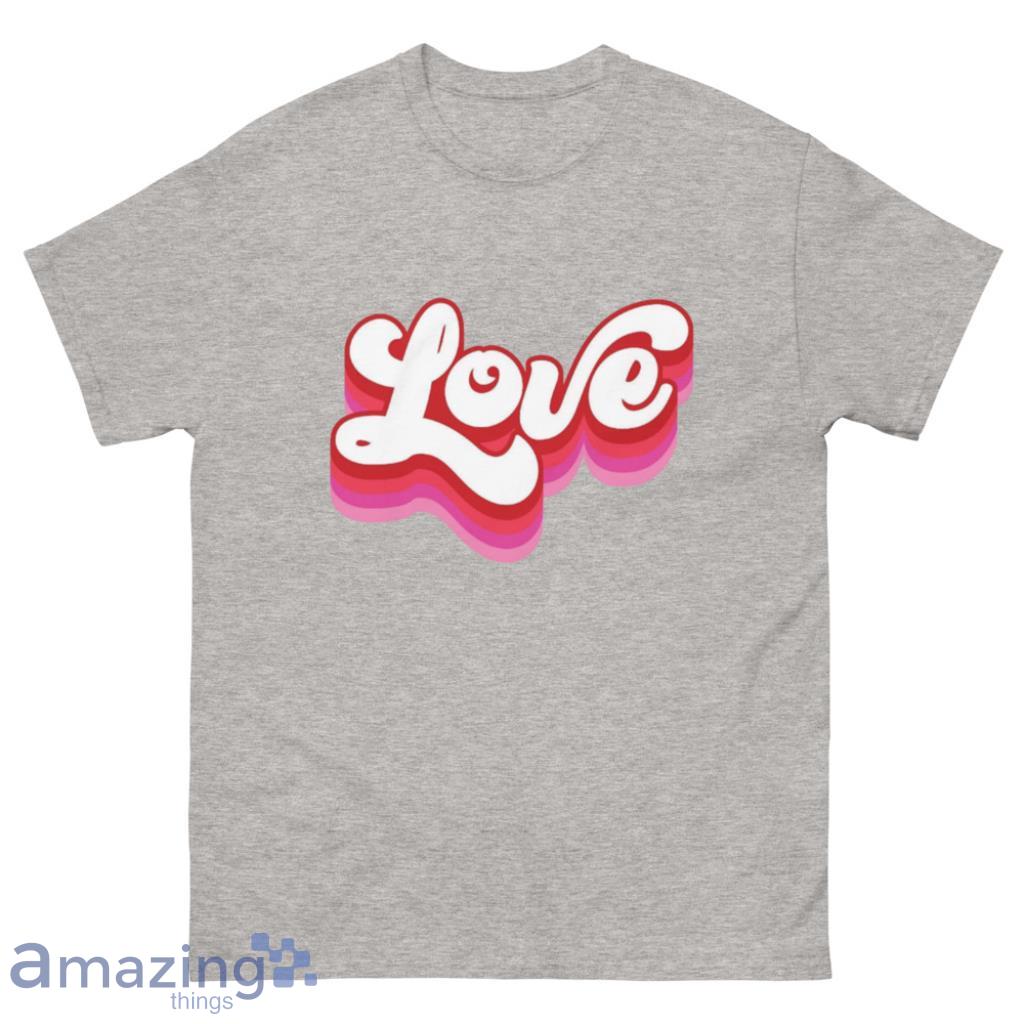 Retro Love Valentines Day Couple Shirts - 500 Men’s Classic Tee Gildan