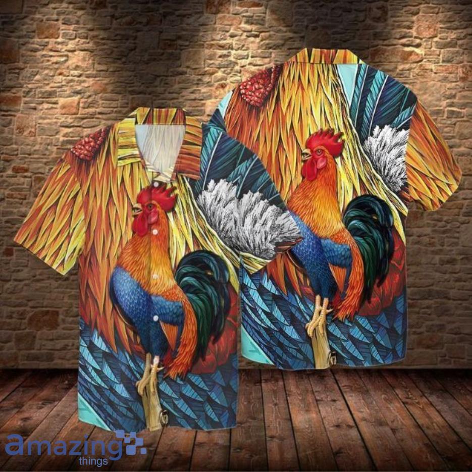 Rooster 5 All Over Print Short Sleeves Hawaiian Shirt Product Photo 1