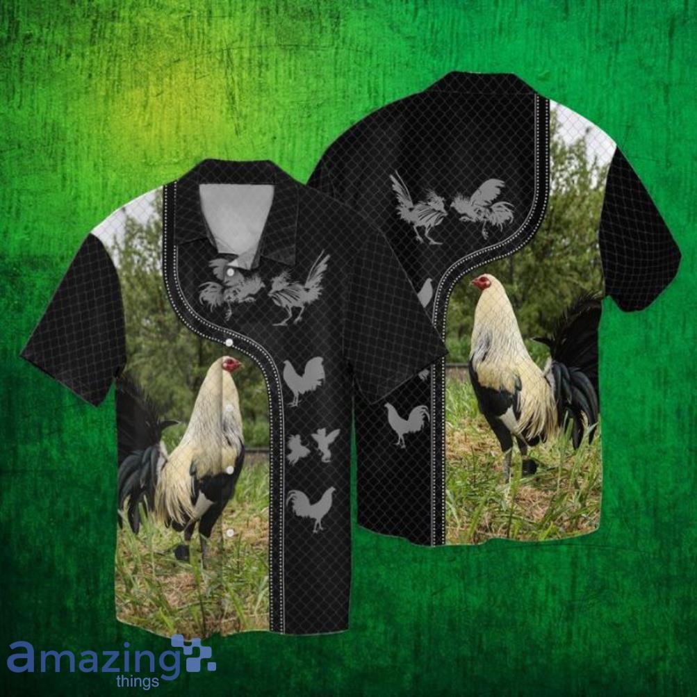 Rooster Farmer Short Sleeves Hawaiian Shirt Product Photo 1