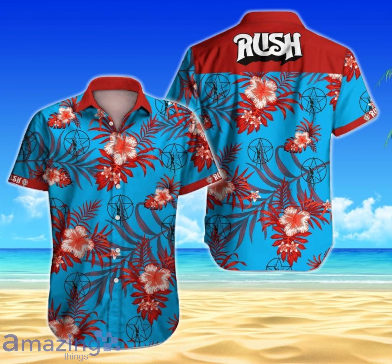 Rush Rock Music Band Short Sleeves Hawaiian Shirt Product Photo 1