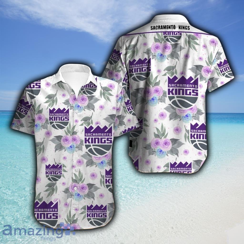 Sacramento Kings Hawaiian Shirt Flower  For Fans - Sacramento Kings Hawaiian Shirt Flower  For Fans