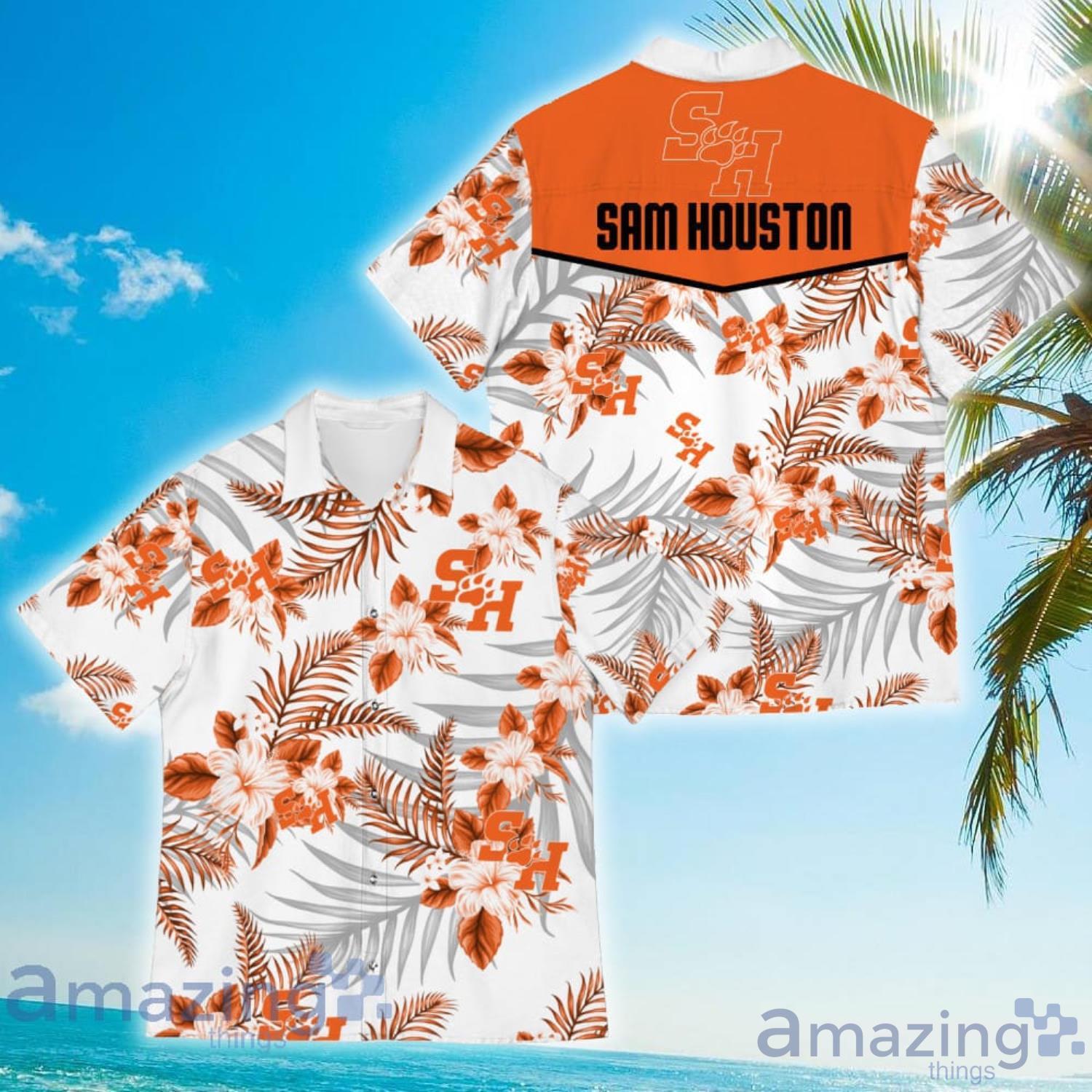 Sam Houston State Bearkats Sports American Tropical Flower Patterns Hawaiian Shirt Product Photo 1