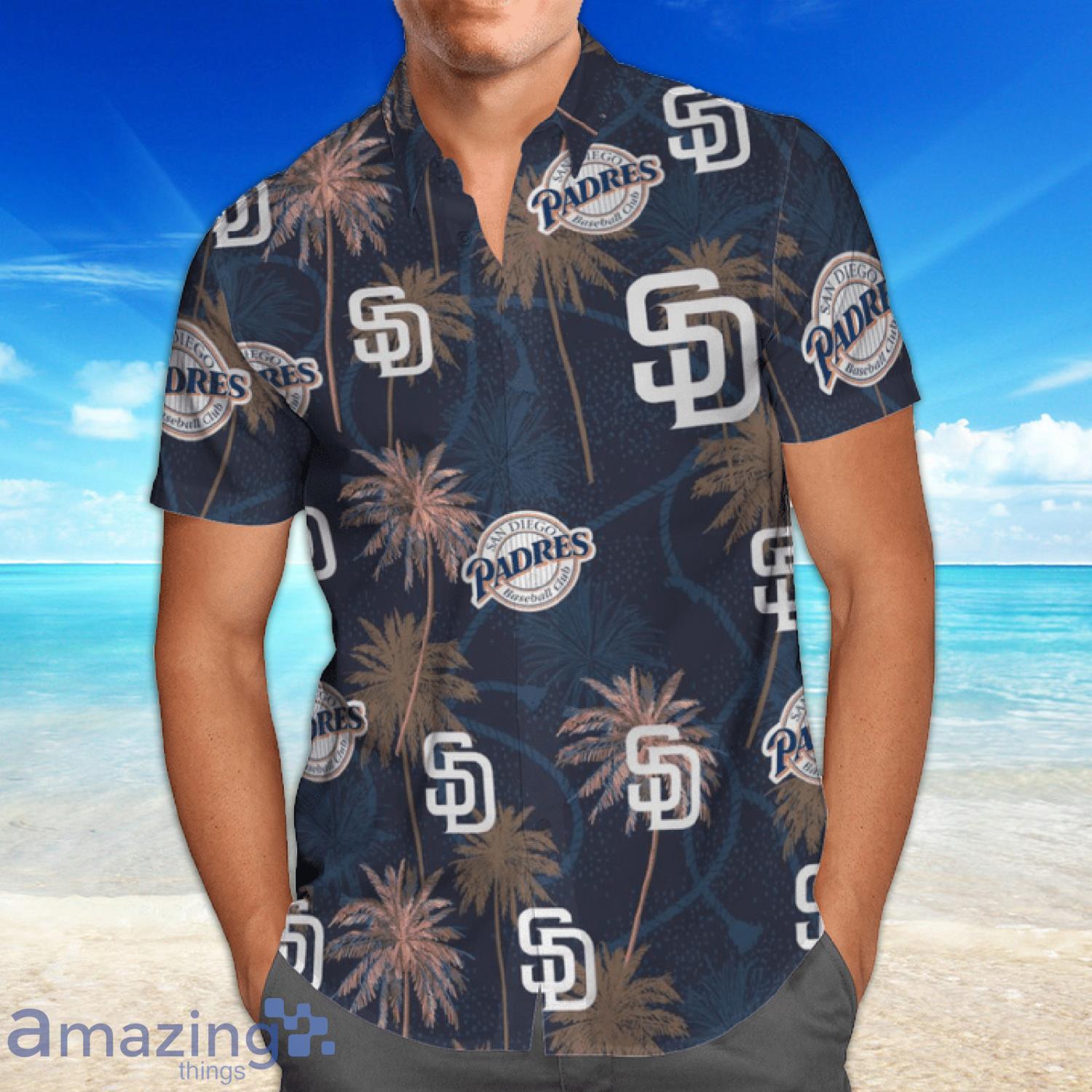 San Diego Padres MLB Coconut Pattern White Hawaiian Shirt