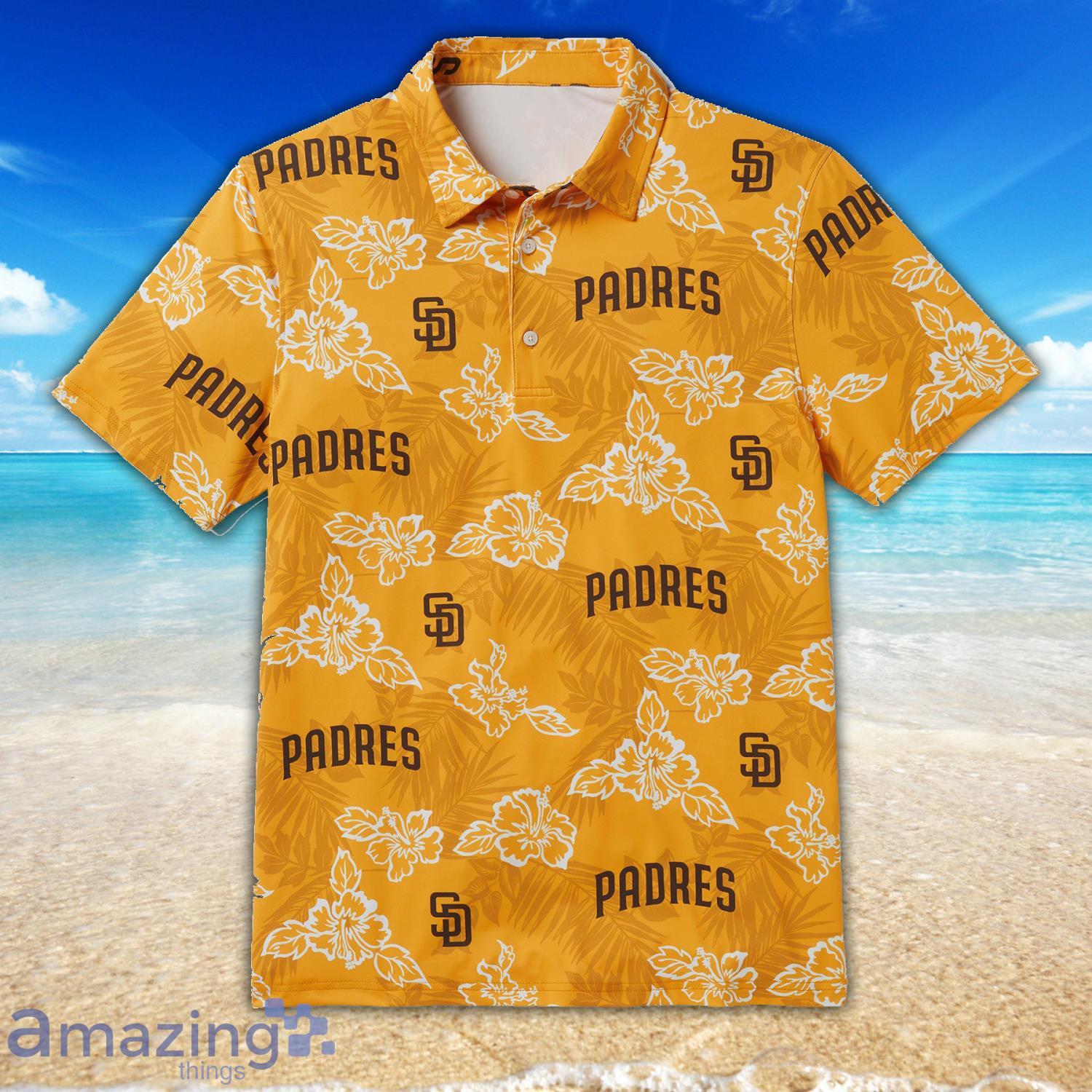 San Diego Padres Habicus Seamless Patten Yellow Hawaiian Shirt