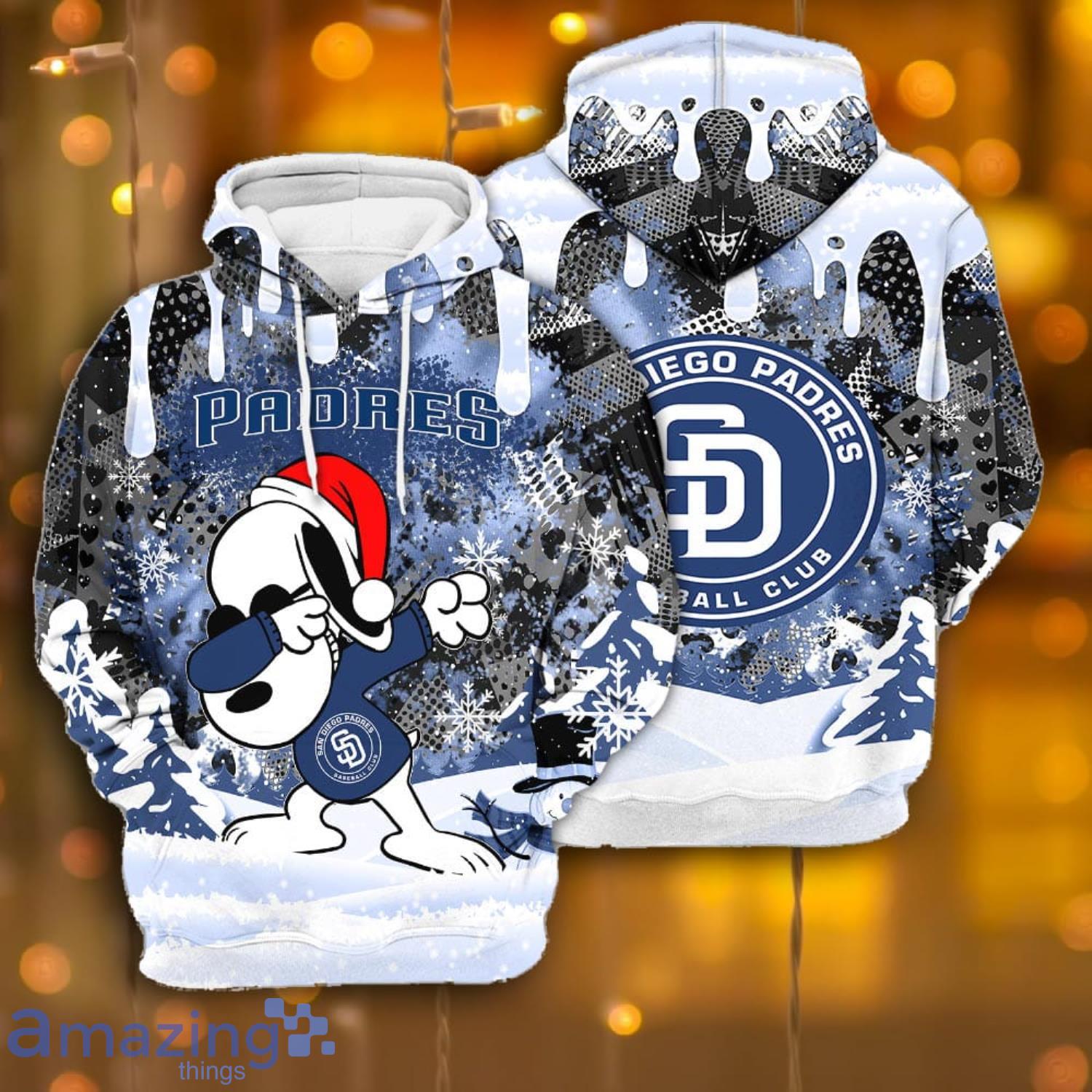 San Diego Padres Snoopy Dabbing The Peanuts Sports Football American Christmas All Over Print 3D Hoodie Product Photo 1