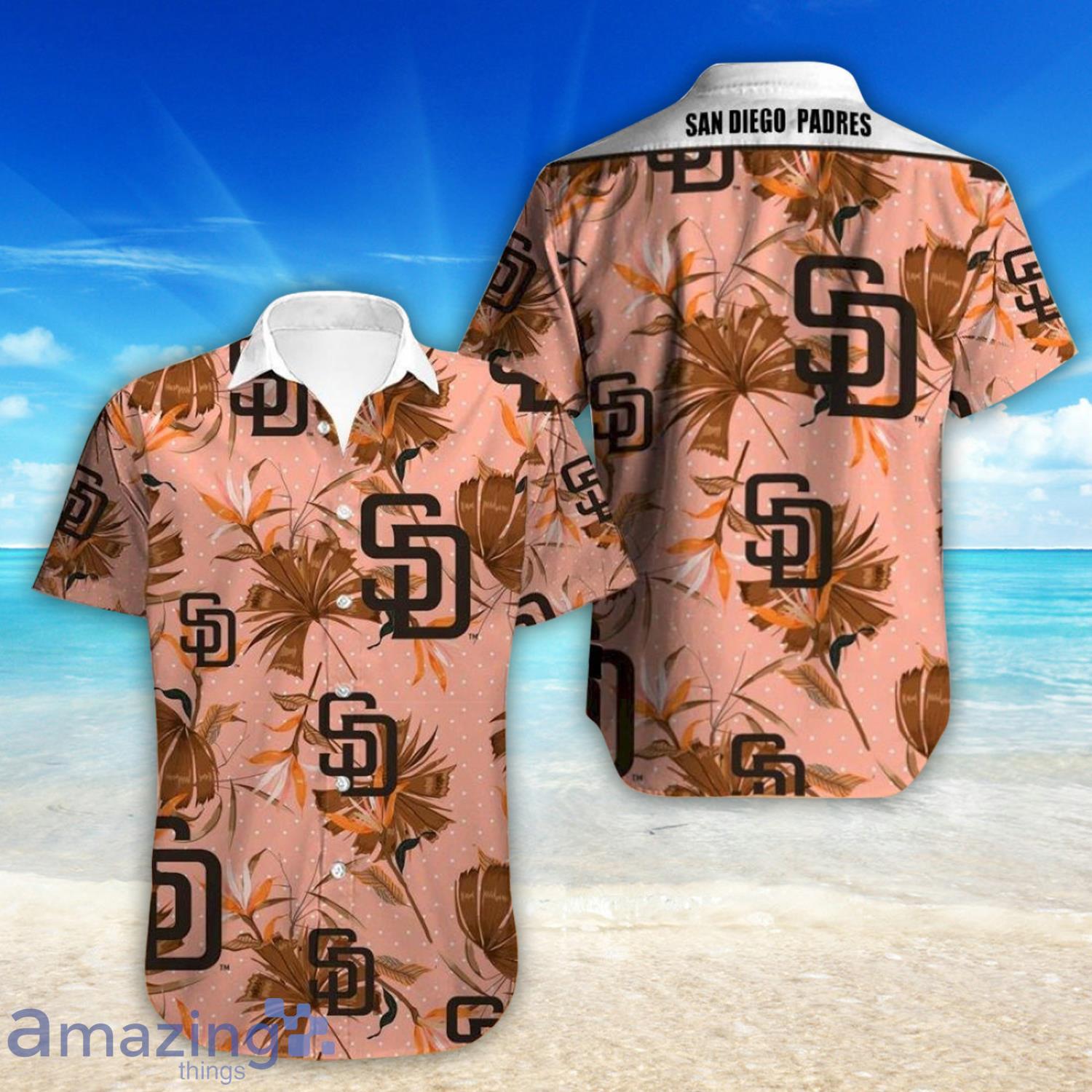 San Diego Padres Tropical Pattern Pink Hawaiian Shirt