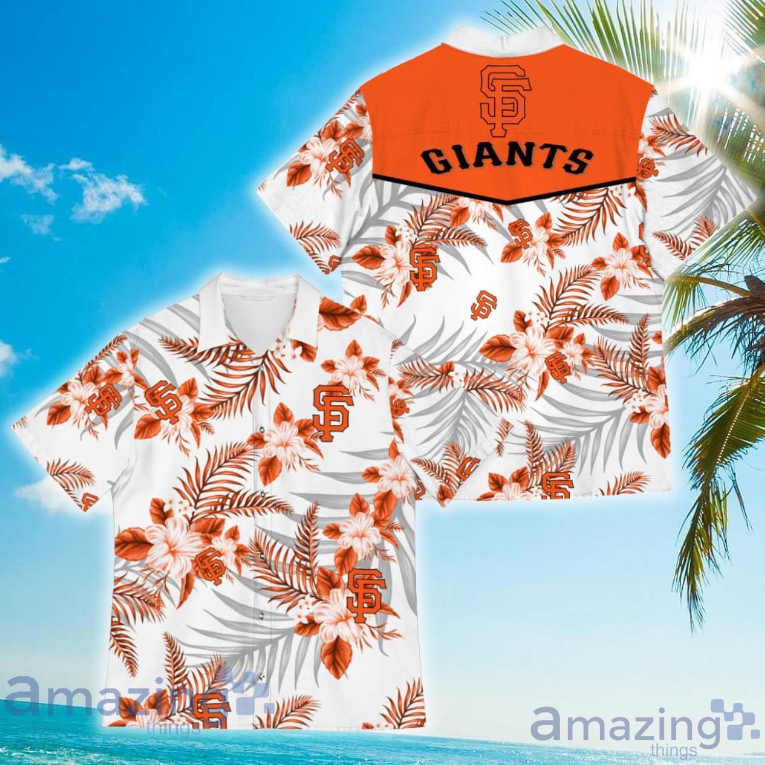 San Francisco Giants Sports American Tropical Flower Patterns Hawaiian Shirt Product Photo 1