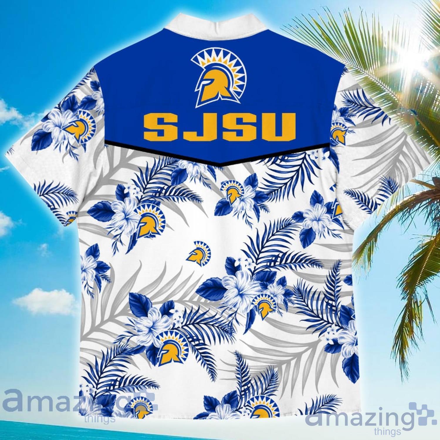 San Jose State Spartans Sports American Tropical Flower Patterns Hawaiian Shirt image San Jose State Spartans Sports American Tropical Flower Patterns Hawaiian Shirt Product Photo 3