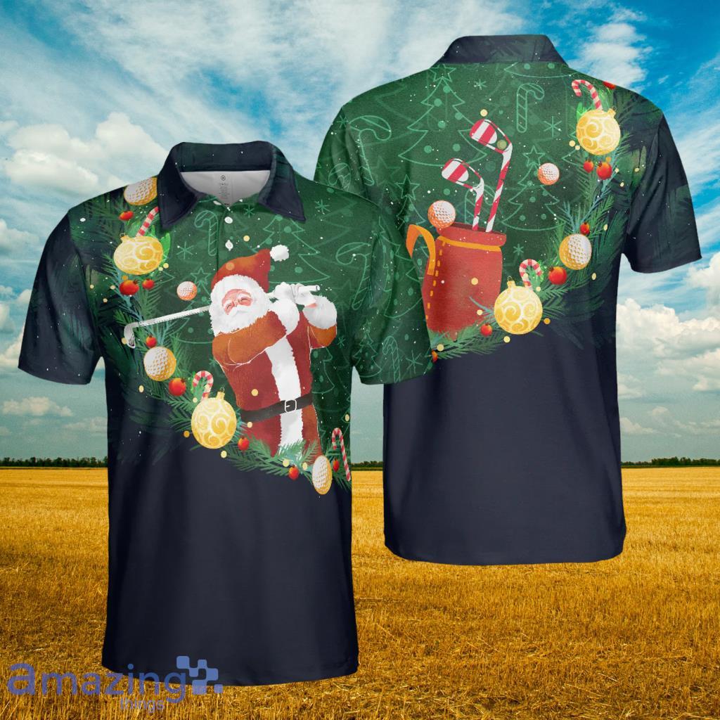 Santa Playing Golf Pattern Shirt- Christmas Shirt Idea Gift For Men - Santa Playing Golf Pattern Shirt- Christmas Shirt Idea Gift For Men