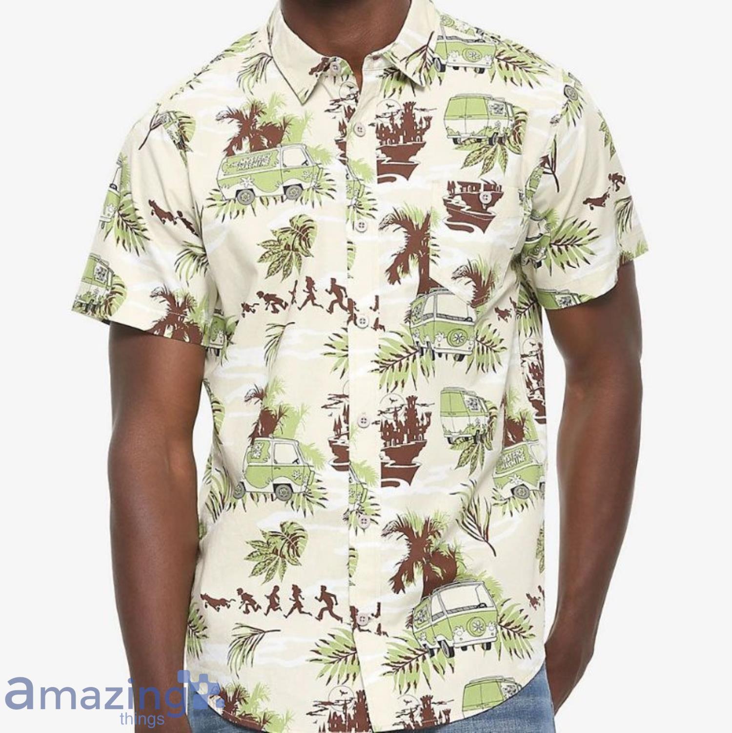 Scooby Doo Mystery Machine Tropical Short Sleeves Hawaiian Shirt Product Photo 1