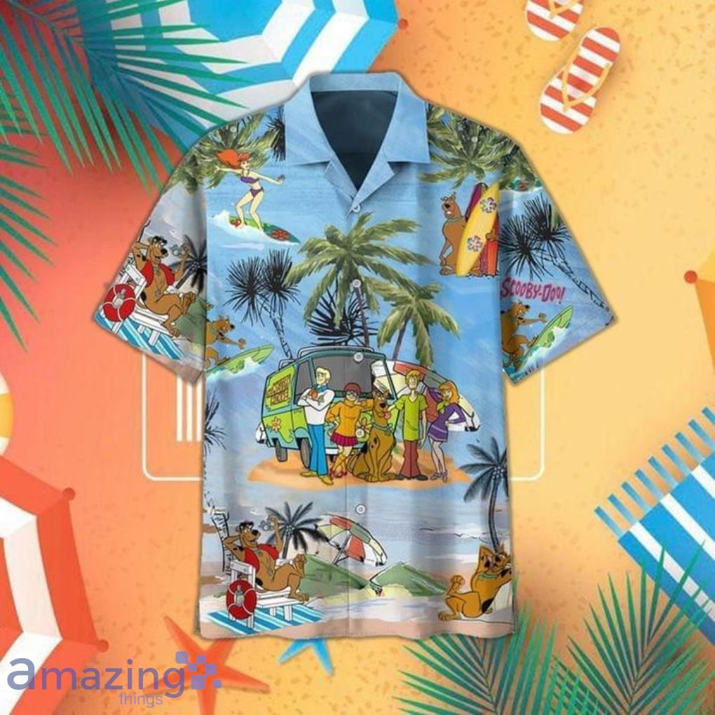 Scooby Doo Print Short Sleeves Hawaiian Shirt Product Photo 1