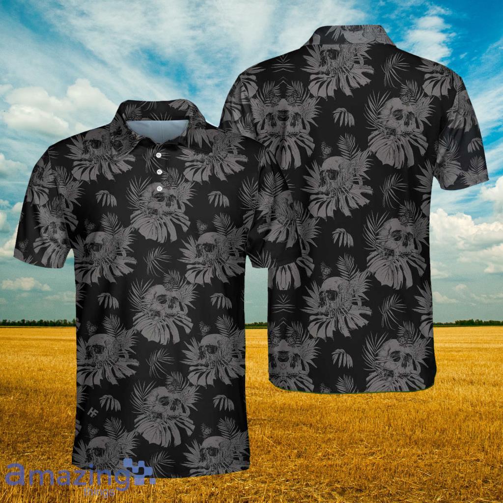 Seamless Skull Goth Polo Shirt - Seamless Skull Goth Polo Shirt