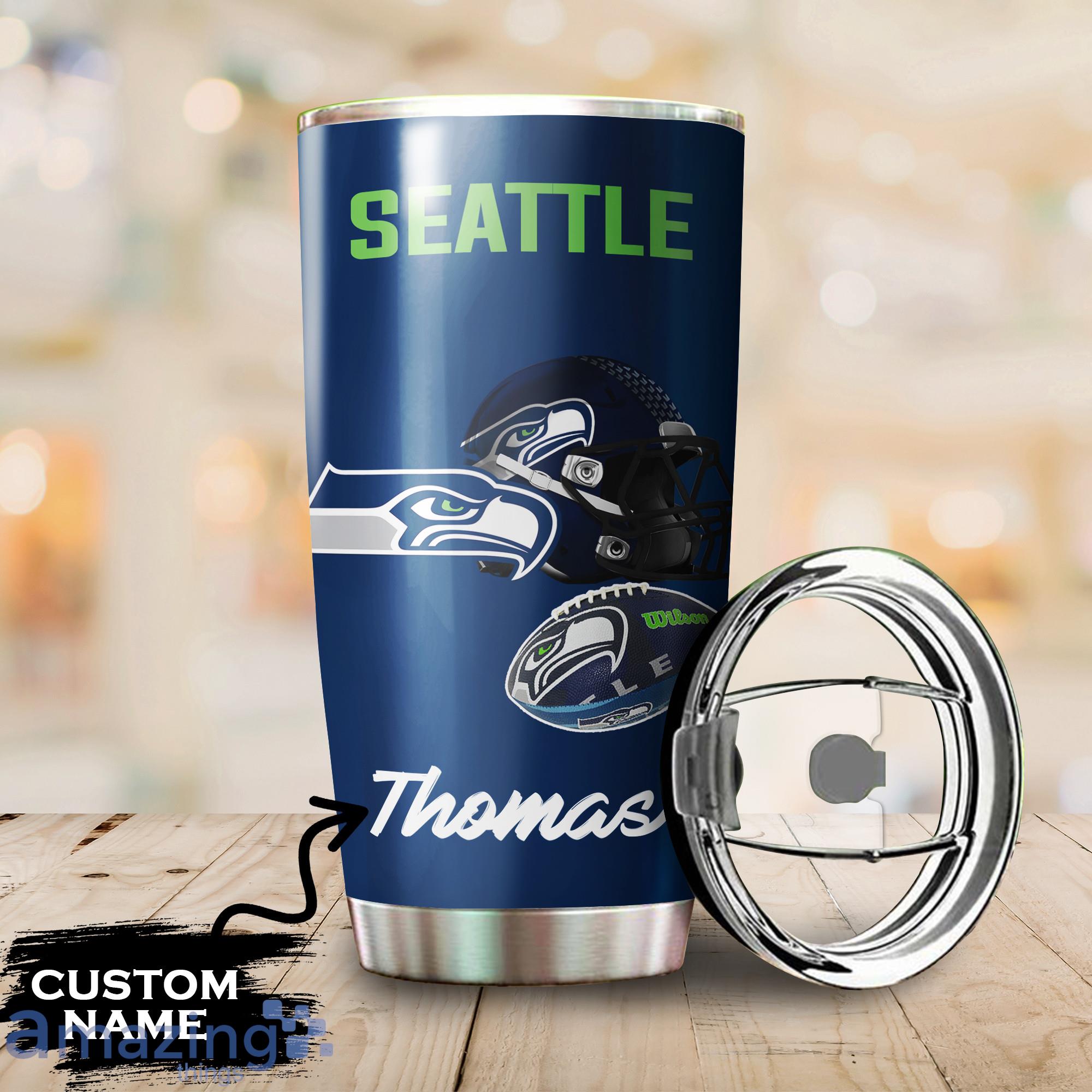 Seattle Seahawks Custom Name Tumbler - Personalized Seattle Seahawks Custom  Name Tumbler for Dedicated Fans - Bluefink