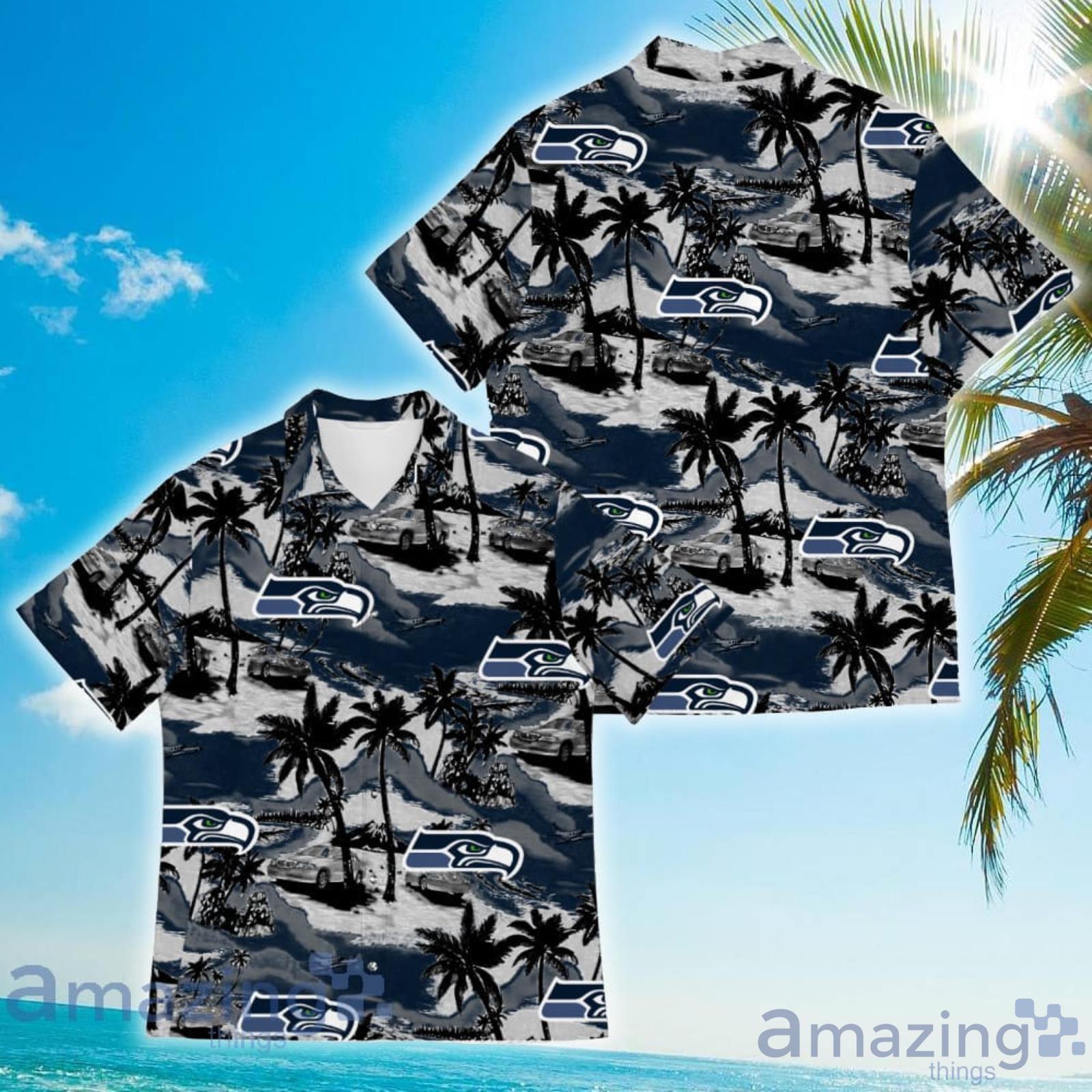 Seattle Seahawks Sports American Tropical Coconut Vintage Patterns Hawaiian Shirt Product Photo 1