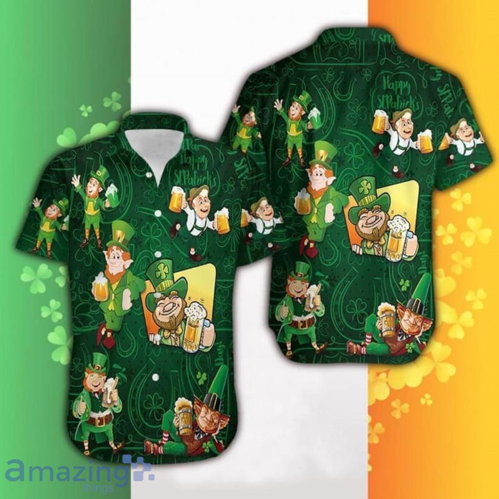 St Patrick's Day Irish And Beer Funny Hawaiian Shirt Product Photo 1
