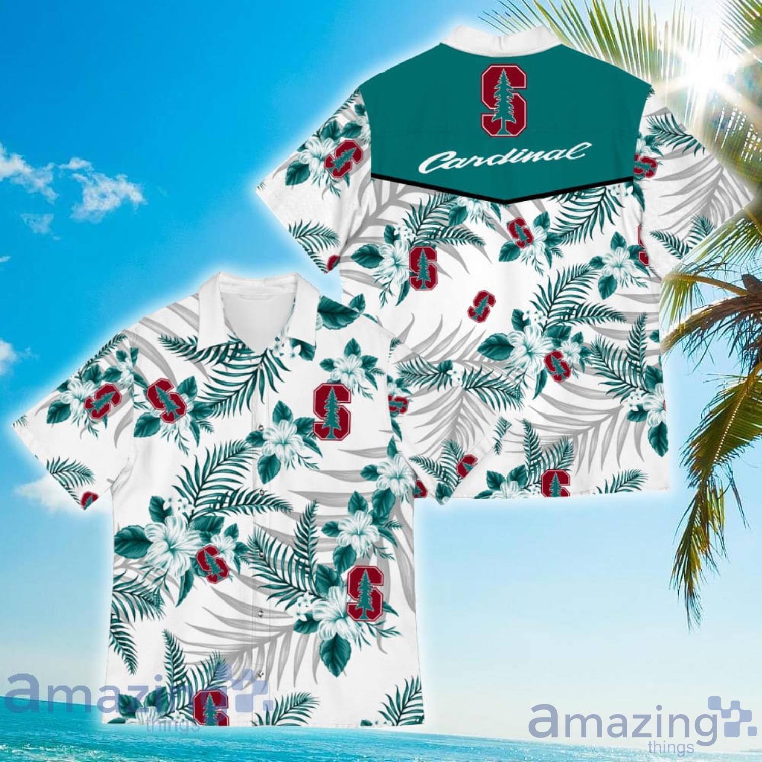 Stanford Cardinal Sports American Tropical Flower Patterns Hawaiian Shirt Product Photo 1