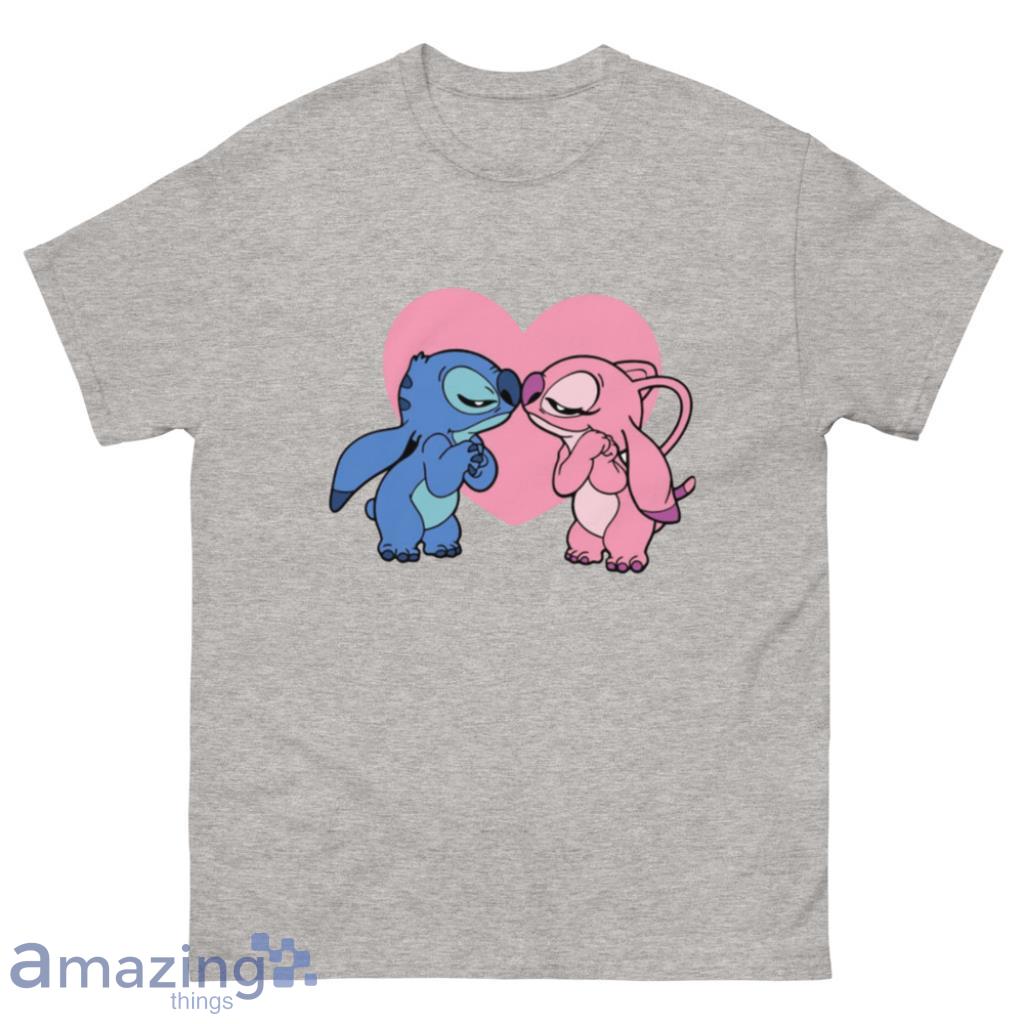 Stitch And Angel Valentine Couple Shirt - 500 Men’s Classic Tee Gildan Stitch And Angel Valentine Couple Shirt - 500 Men’s Classic Tee Gildan