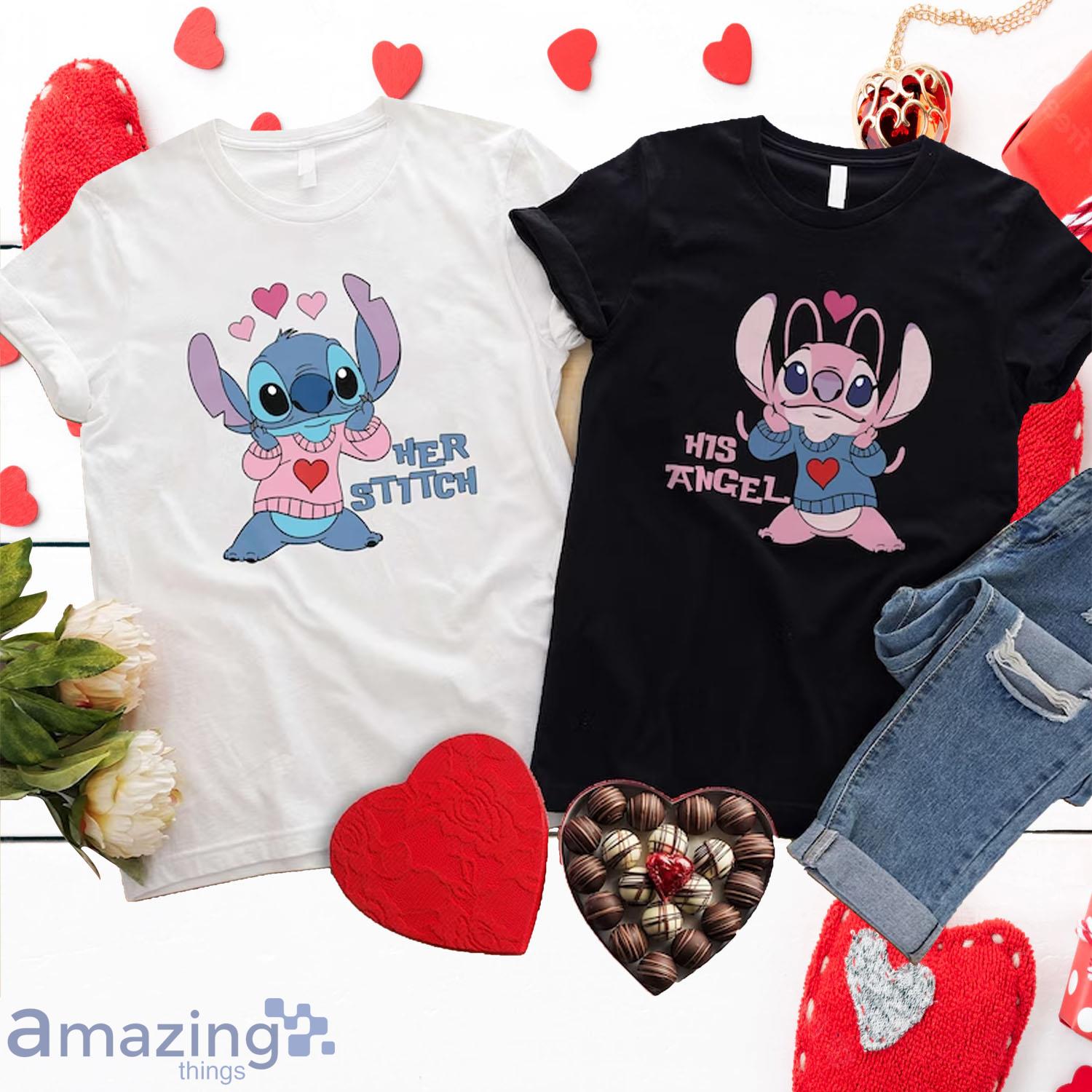 Stitch And Angel Valentine Matching Shirt - Stitch And Angel Valentine Matching Shirt