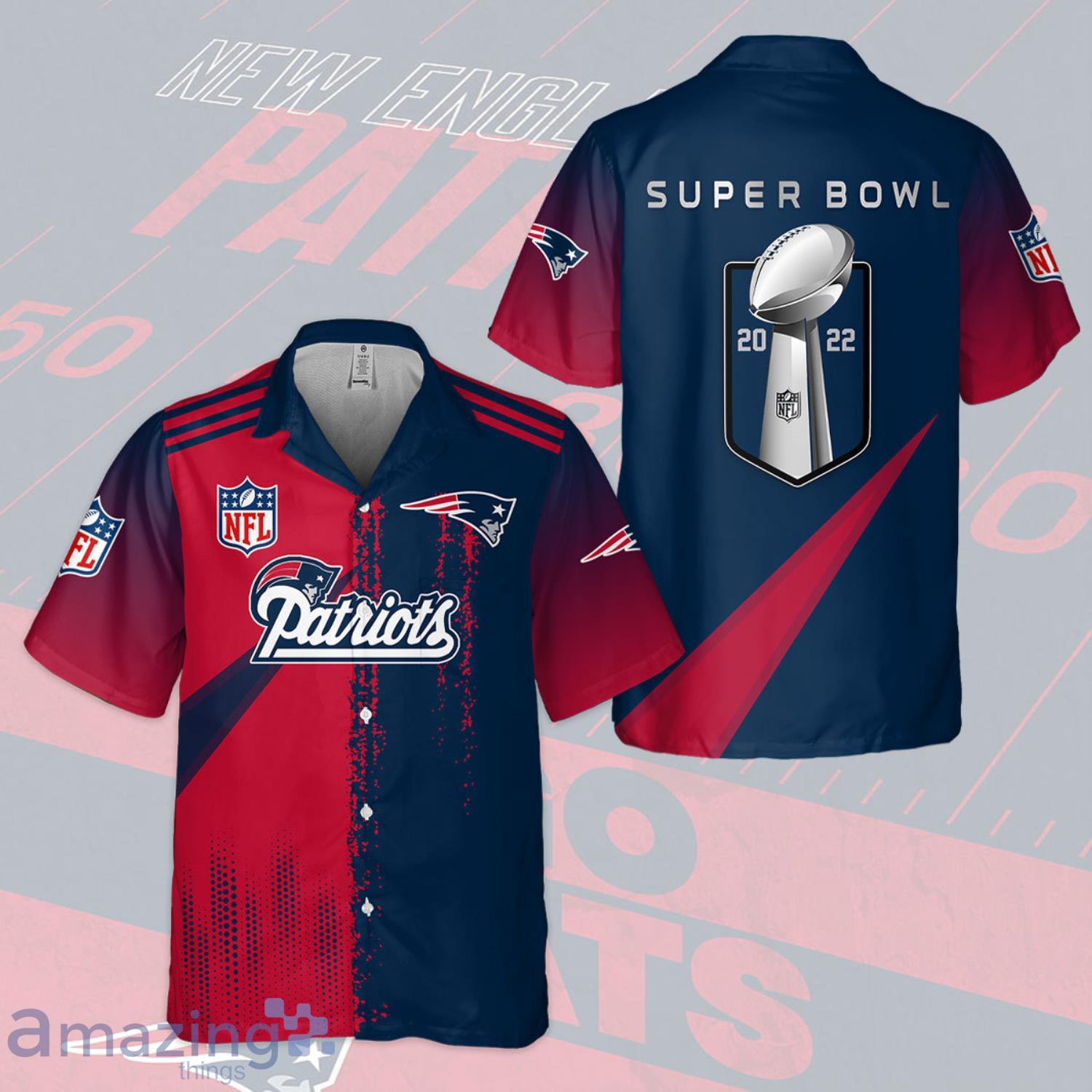Superbowl Patriots Hawaiian Shirt Product Photo 1 Superbowl Patriots Hawaiian Shirt Product Photo 1