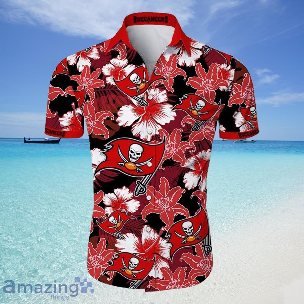 Tampa Bay Buccaneers Hawaiian Shirt Tropical Flower For Fans - Tampa Bay Buccaneers Hawaiian Shirt Tropical Flower For Fans