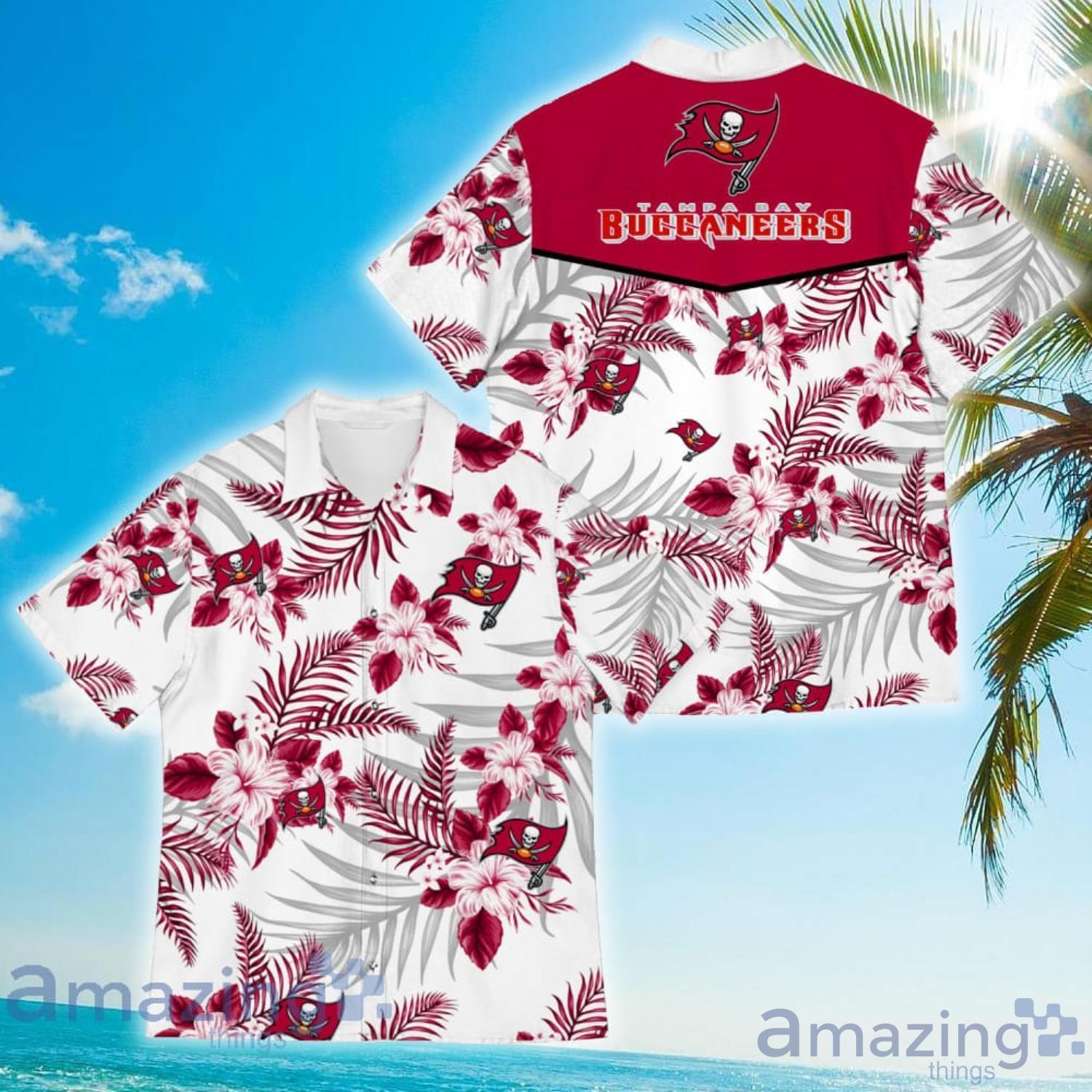 Tampa Bay Buccaneers Sports American Tropical Flower Patterns Hawaiian Shirt Product Photo 1
