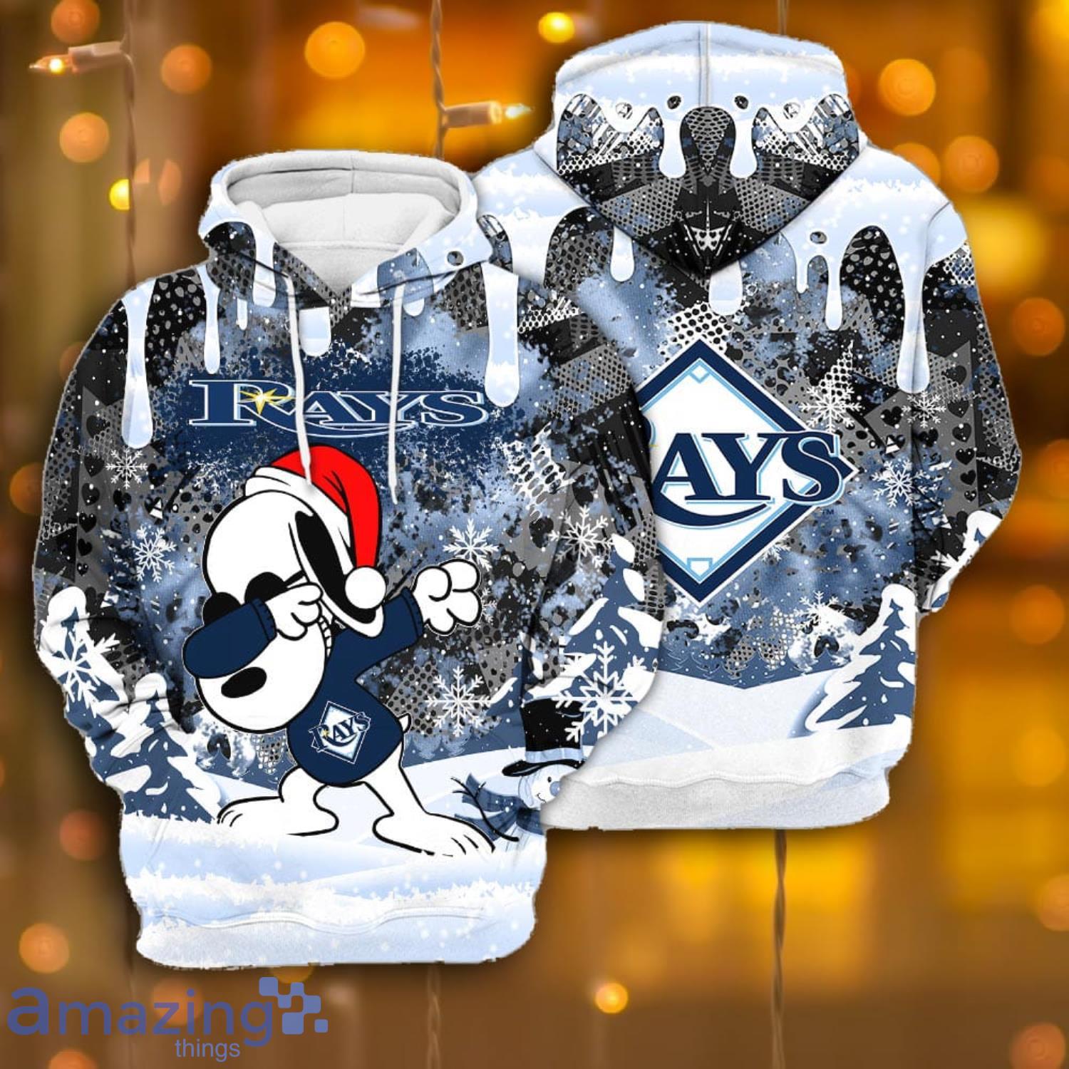 Merry Christmas Season Tampa Bay Rays Snoopy 3D Hoodie - T-shirts Low Price